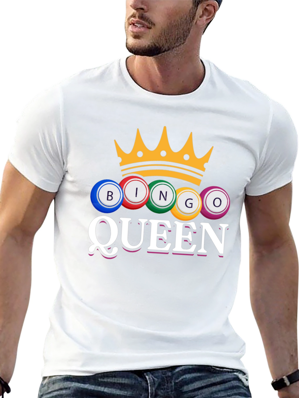 Bingo Queen T-Shirt Crown Game Night Tee