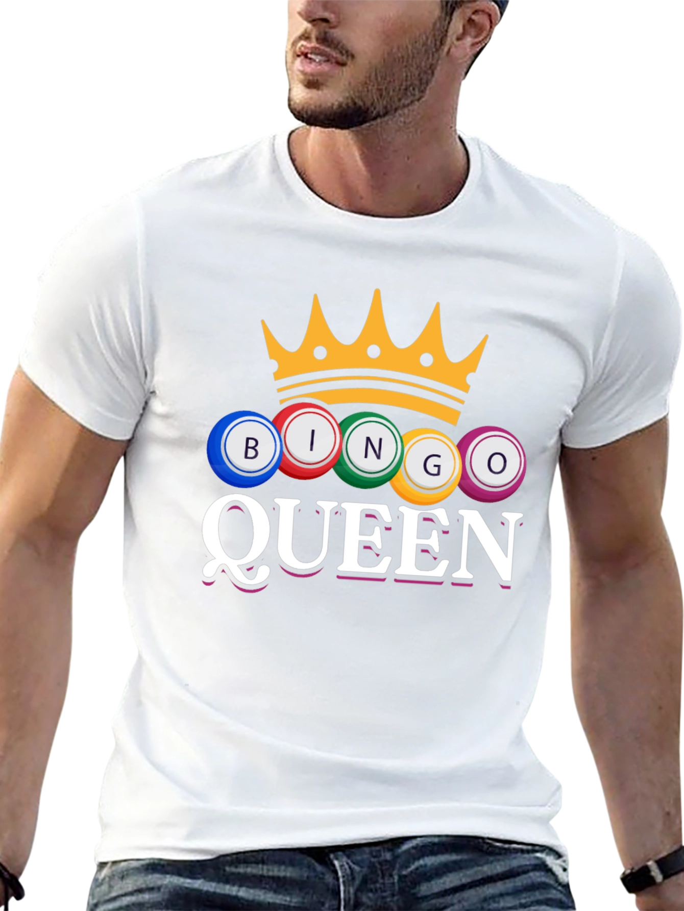 Bingo Queen T-Shirt Crown Game Night Tee