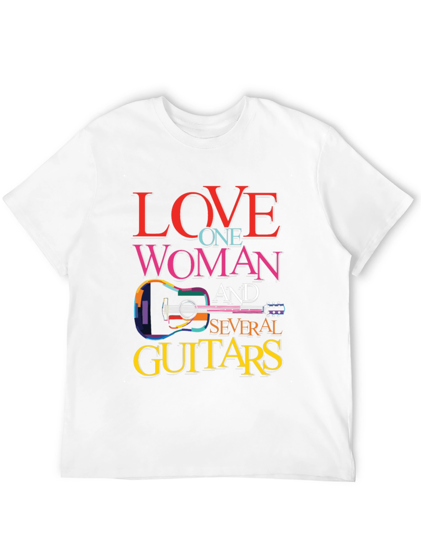 Love One Woman and Several Guitars Graphic T-Shirt
