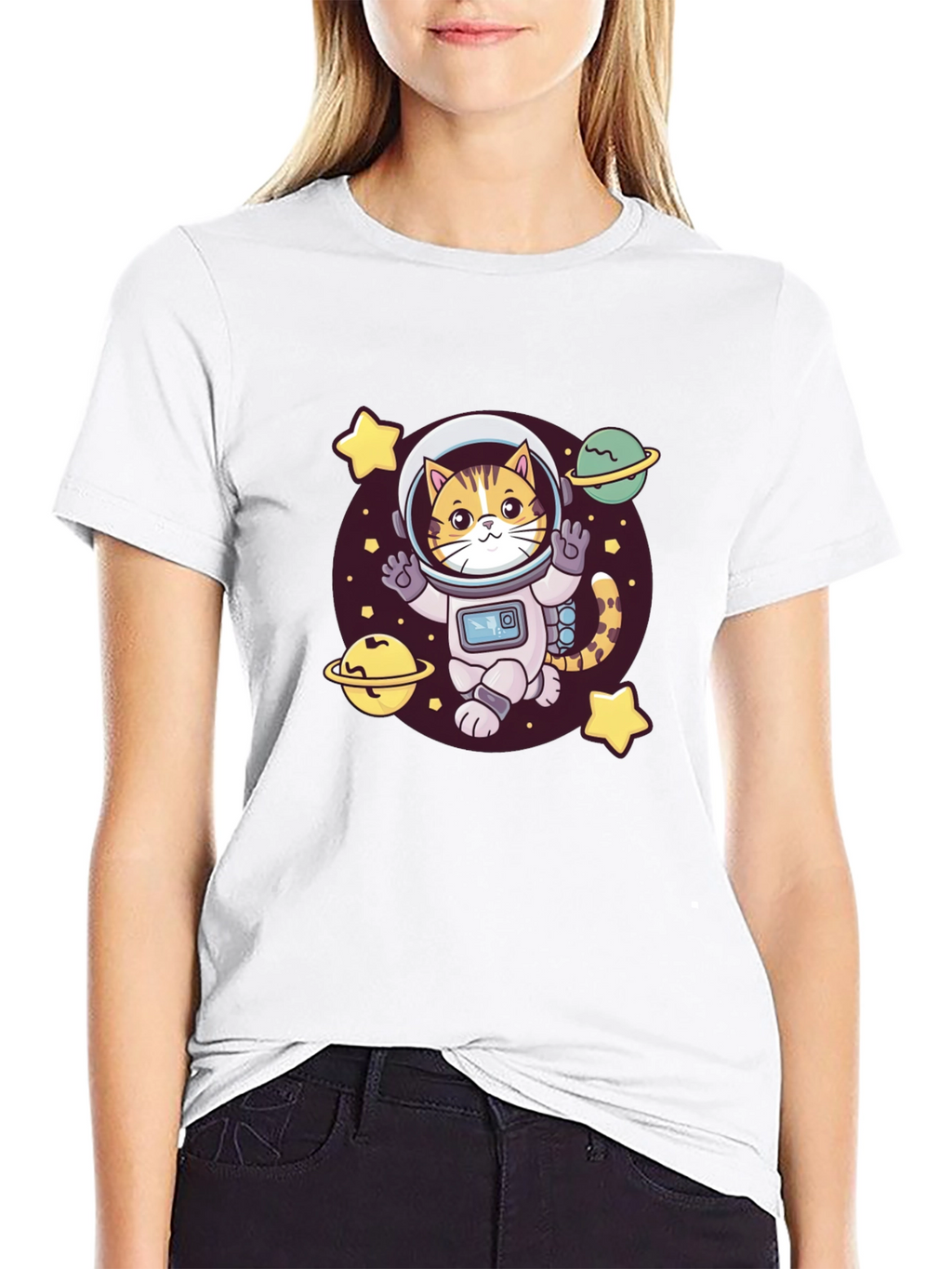 Astronaut Cat T-Shirt - Space Kitty Tee
