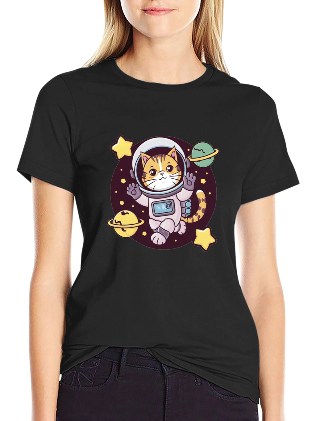 Astronaut Cat T-Shirt - Space Kitty Tee