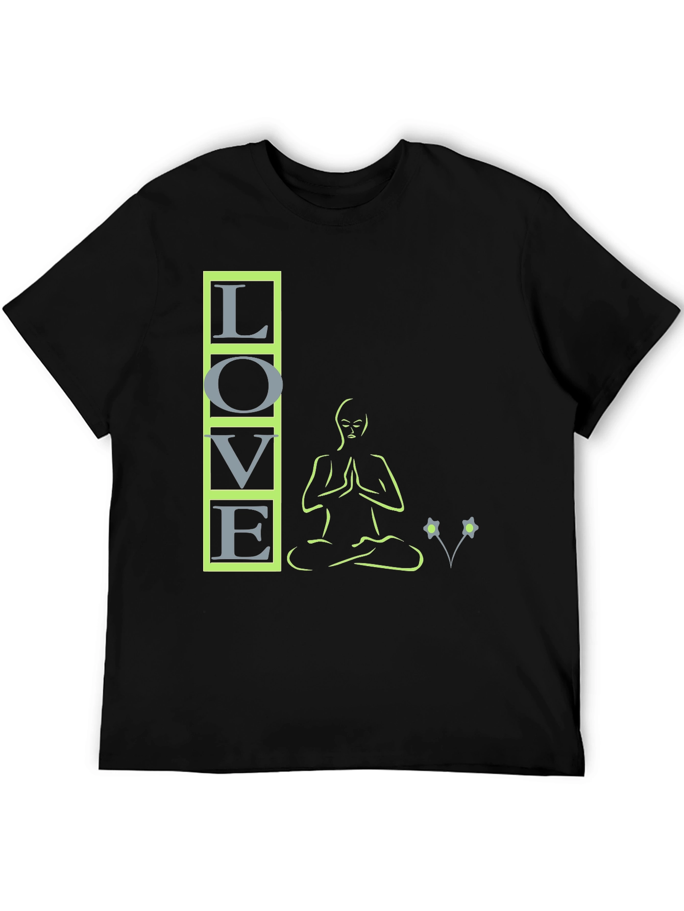 Love Meditation Black T-Shirt