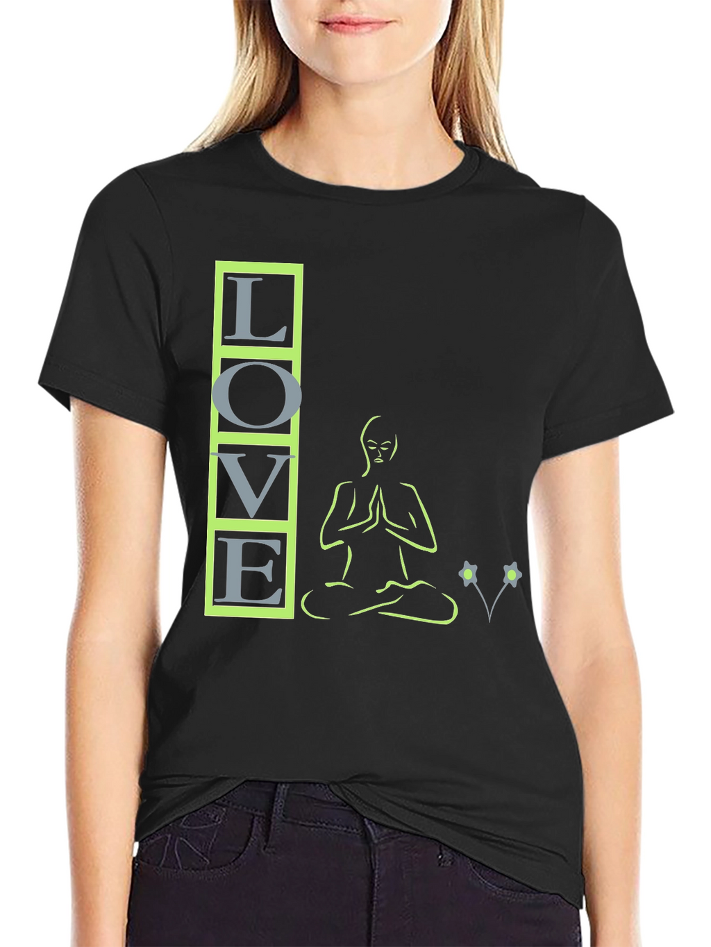 Love Meditation Black T-Shirt