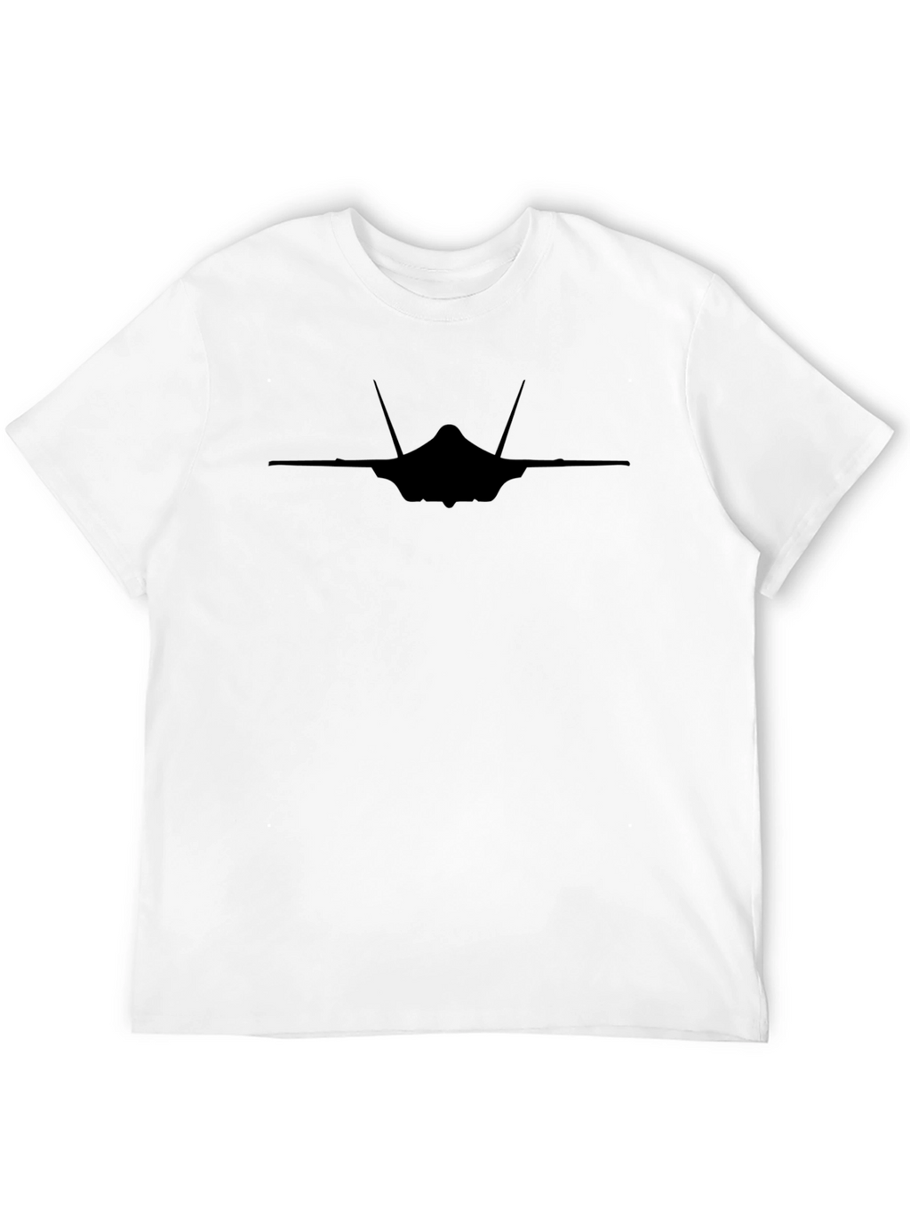 Stealth Fighter Jet Graphic T-Shirt - Black
