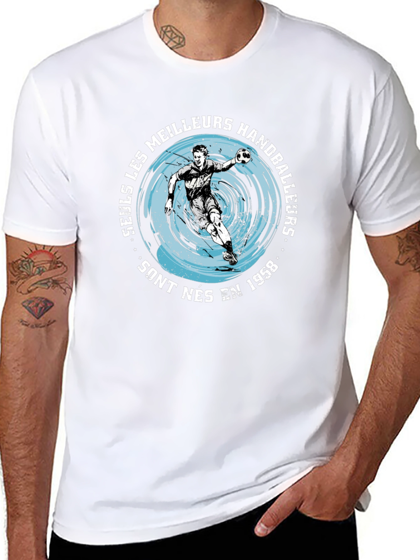 Handball Player Graphic T-Shirt - Born in 1958