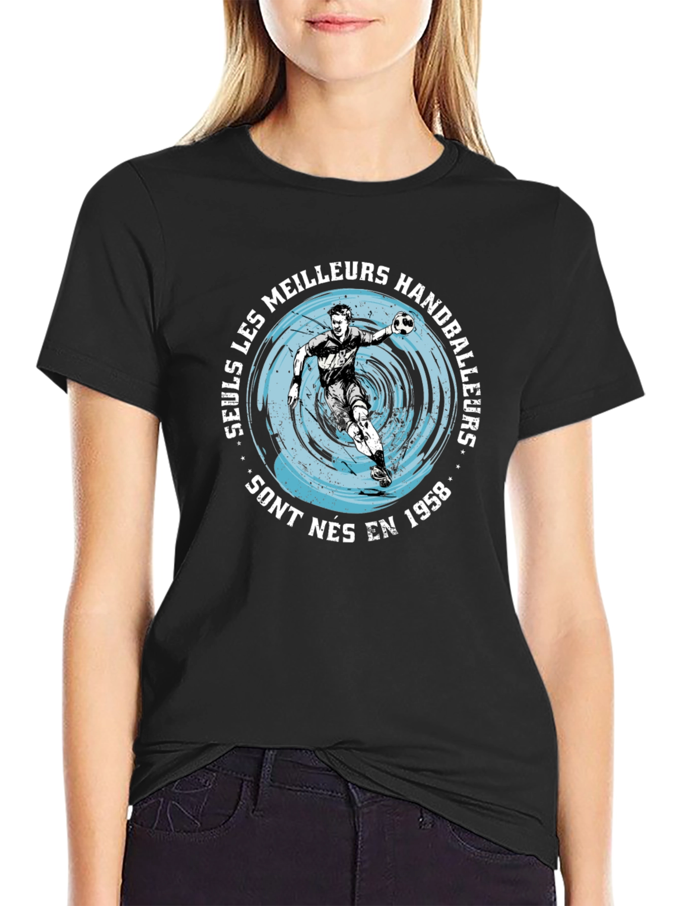 Handball Player Graphic T-Shirt - Born in 1958