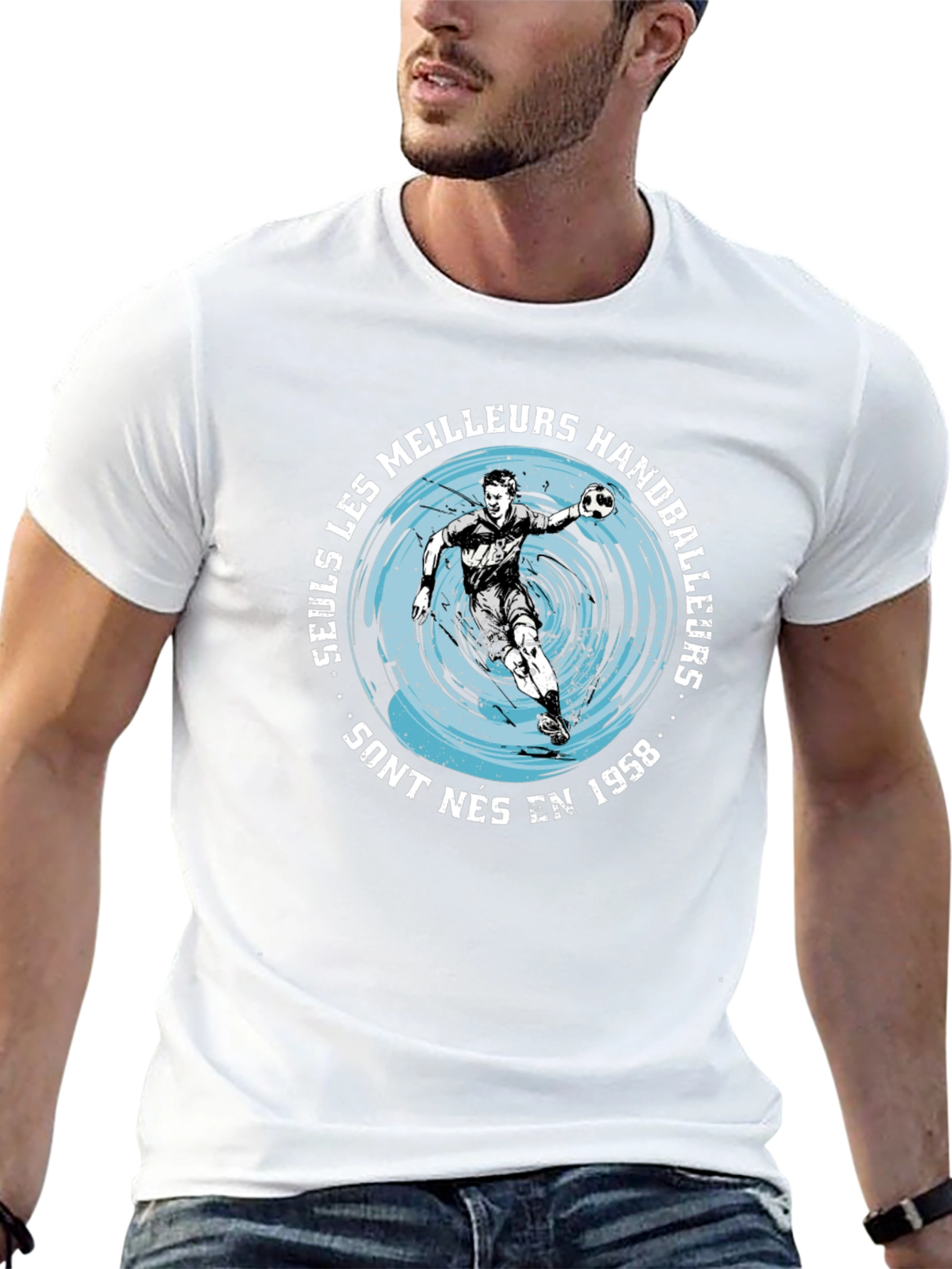 Handball Player Graphic T-Shirt - Born in 1958