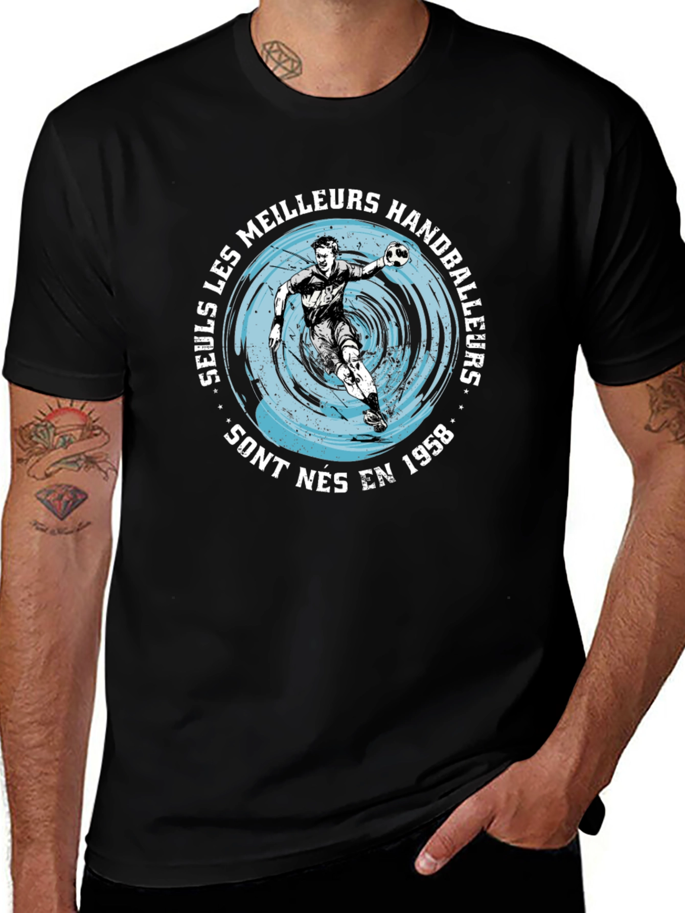 Handball Player Graphic T-Shirt - Born in 1958