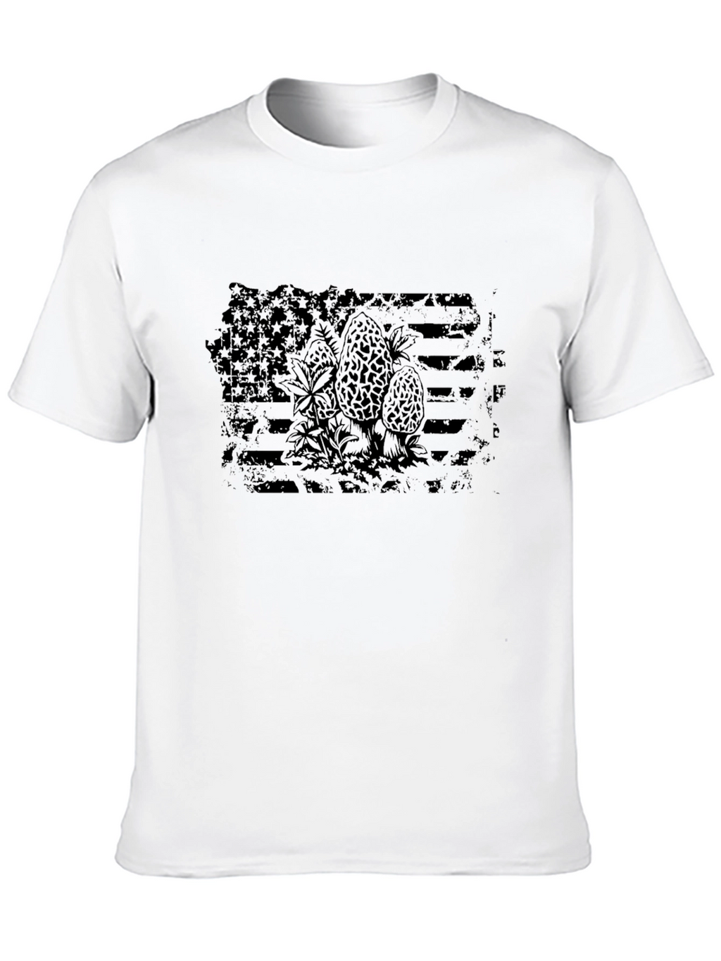 American Flag Morels Graphic T-Shirt