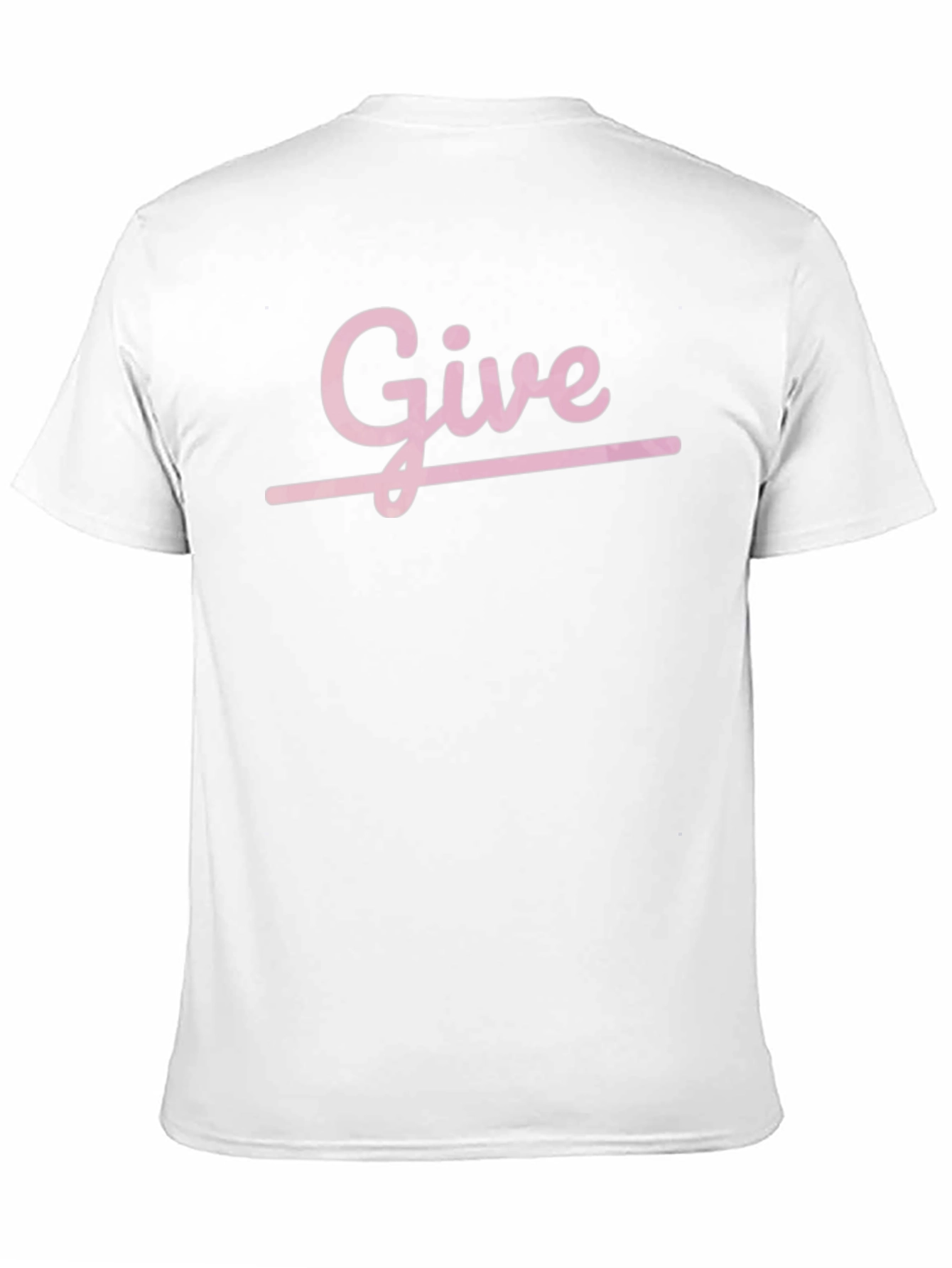 Pink Give Graphic Print Black Casual T-Shirt