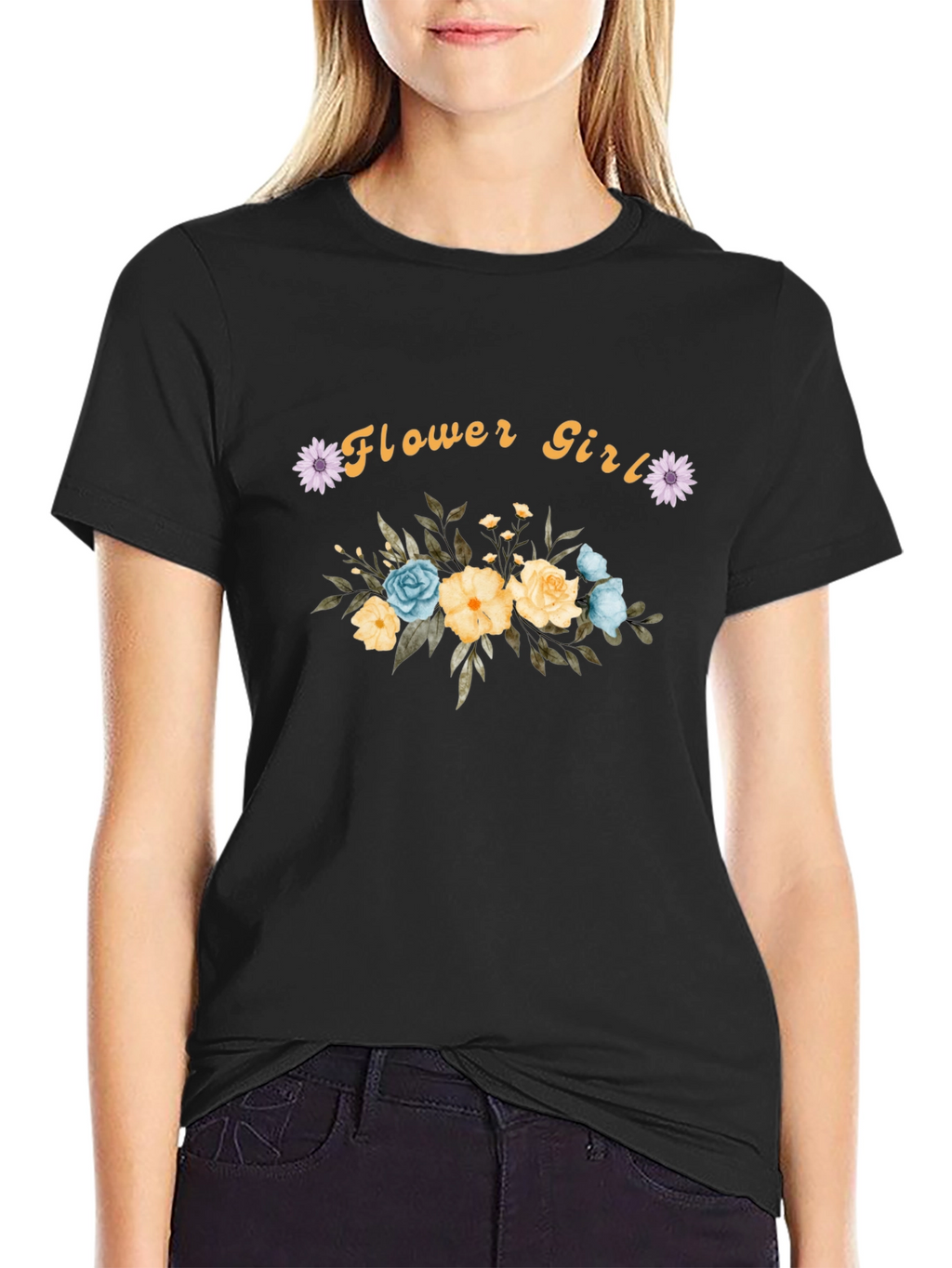 Flower Girl Floral Graphic Tee