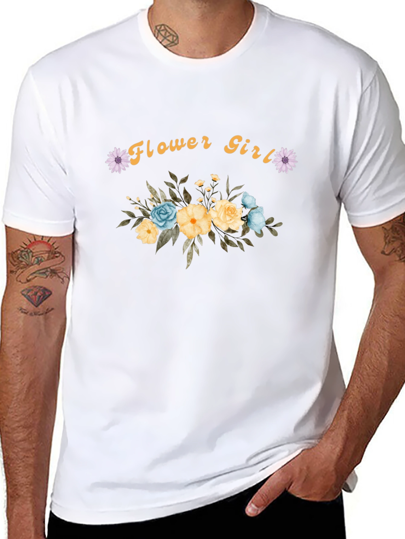 Flower Girl Floral Graphic Tee