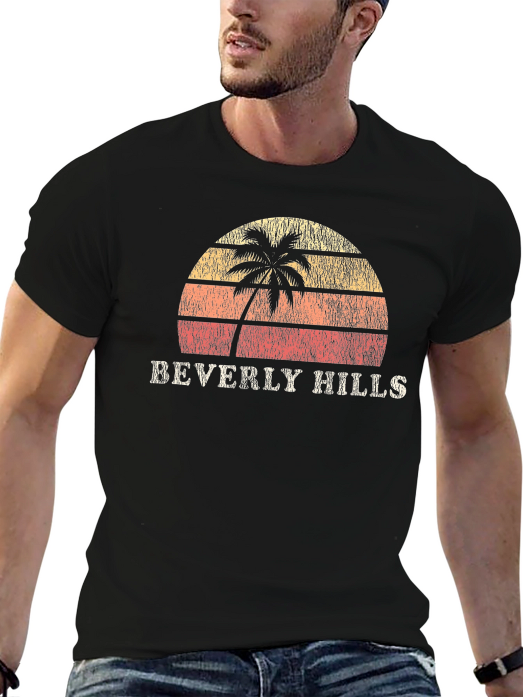 Beverly Hills Retro Palm Tree T-Shirt