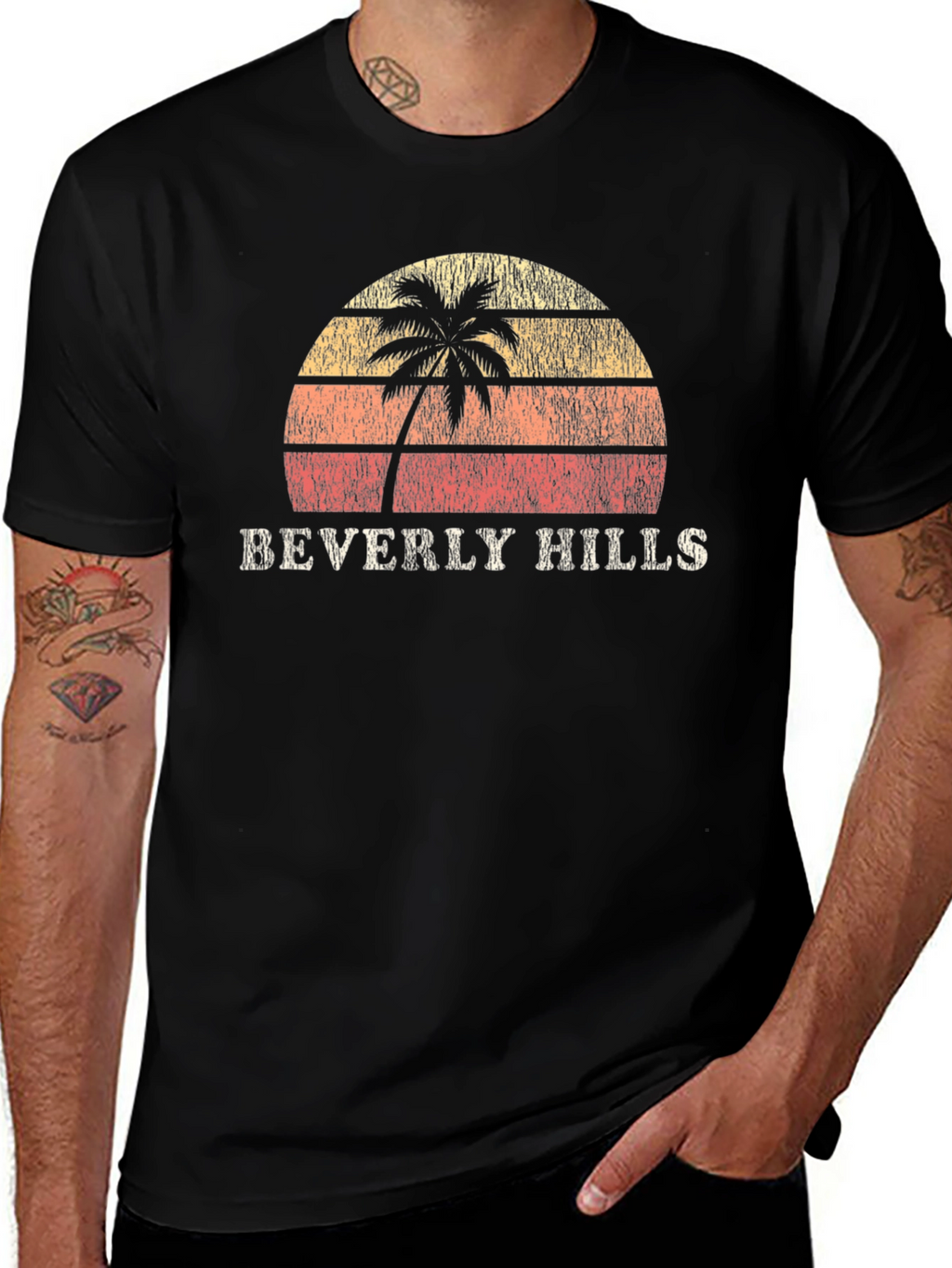 Beverly Hills Retro Palm Tree T-Shirt