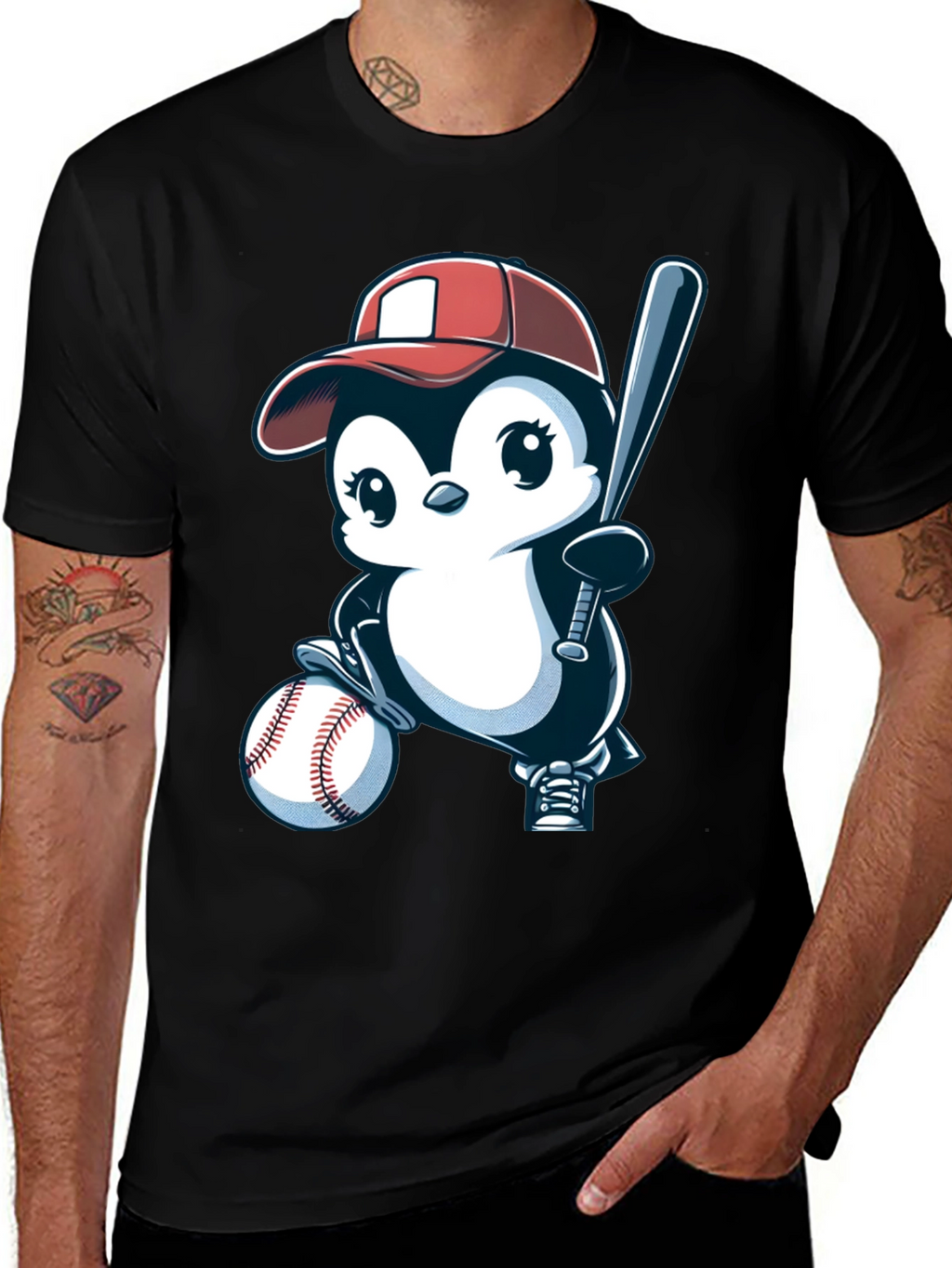 Baseball Penguin T-Shirt