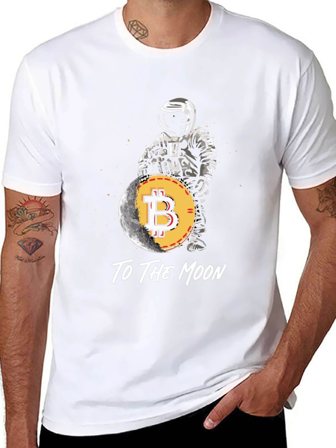Bitcoin To The Moon Graphic T-Shirt