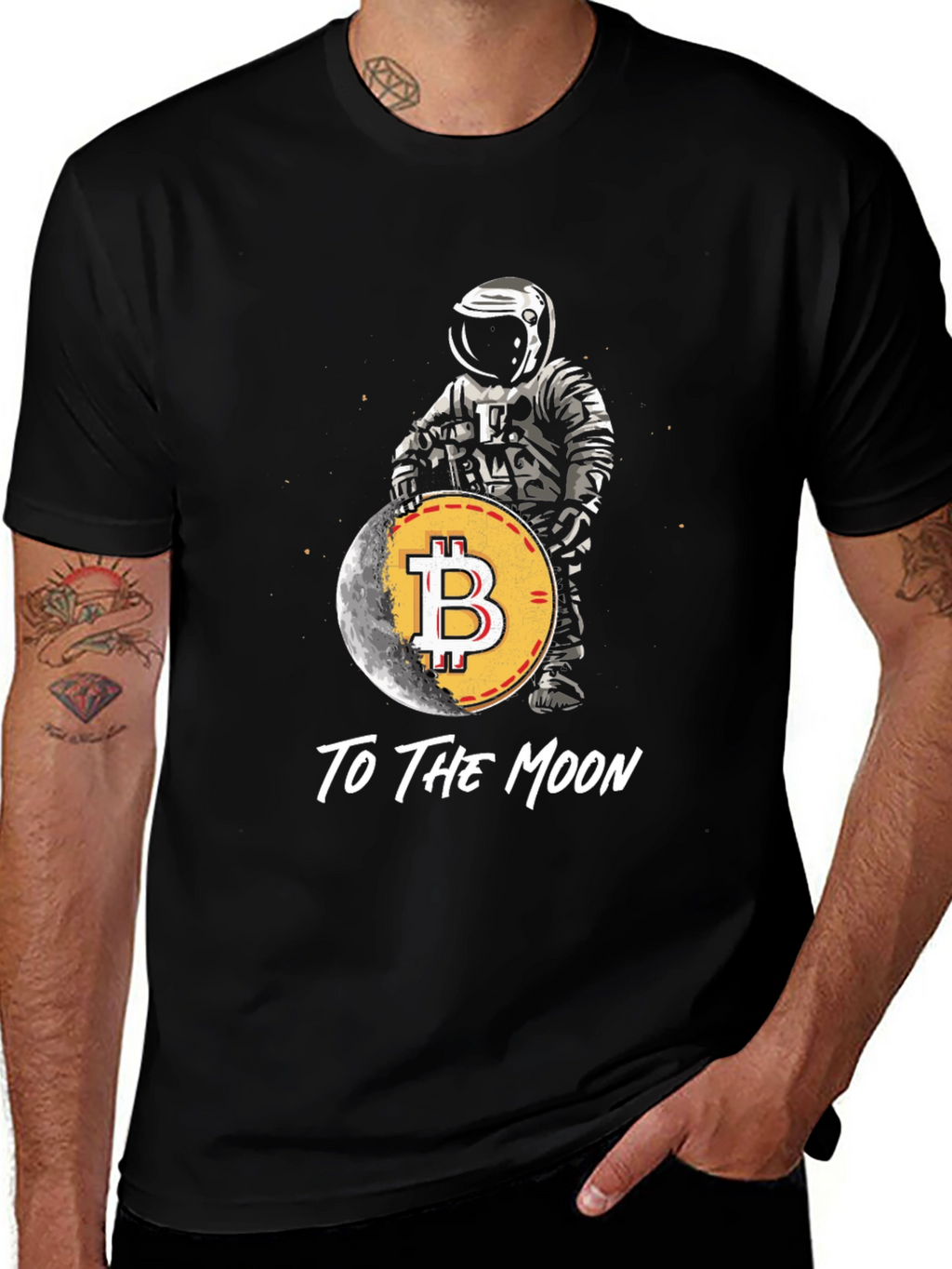 Bitcoin To The Moon Graphic T-Shirt