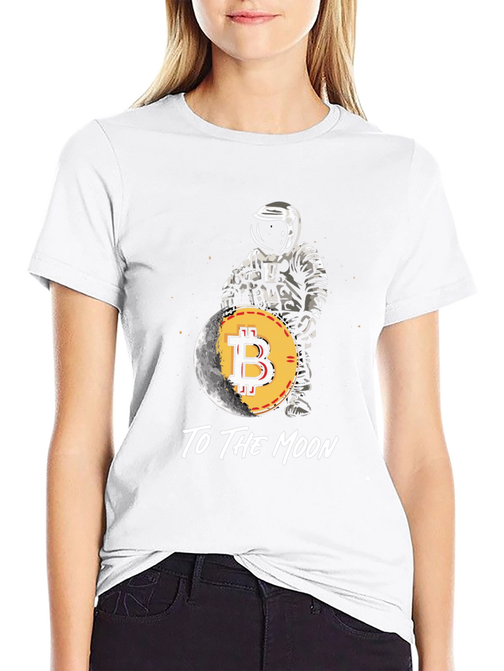 Bitcoin To The Moon Graphic T-Shirt
