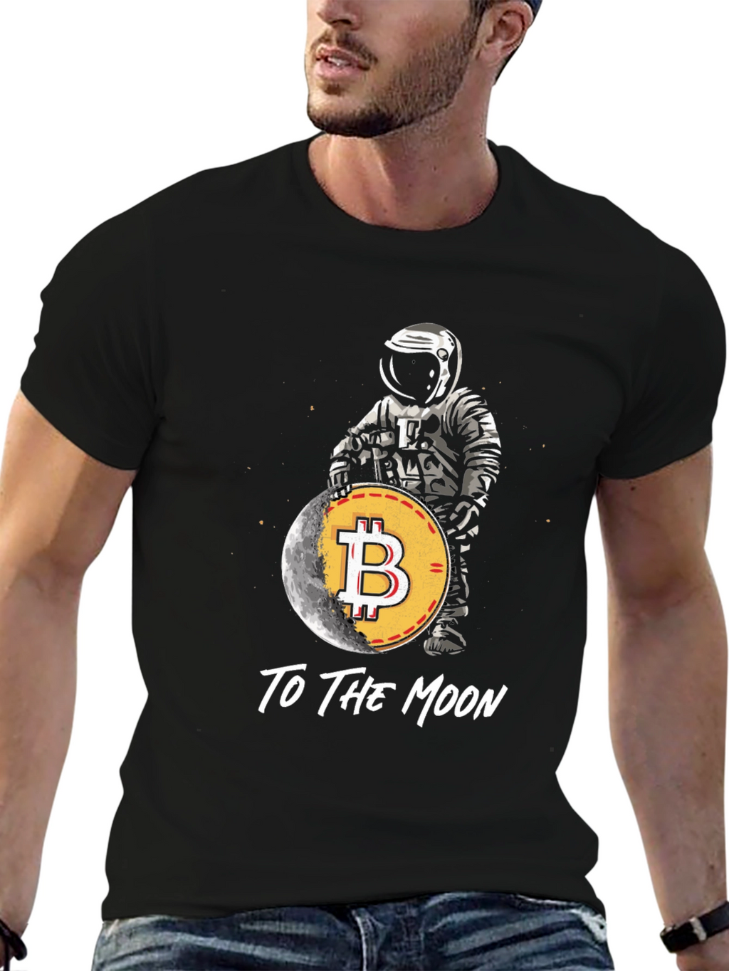Bitcoin To The Moon Graphic T-Shirt