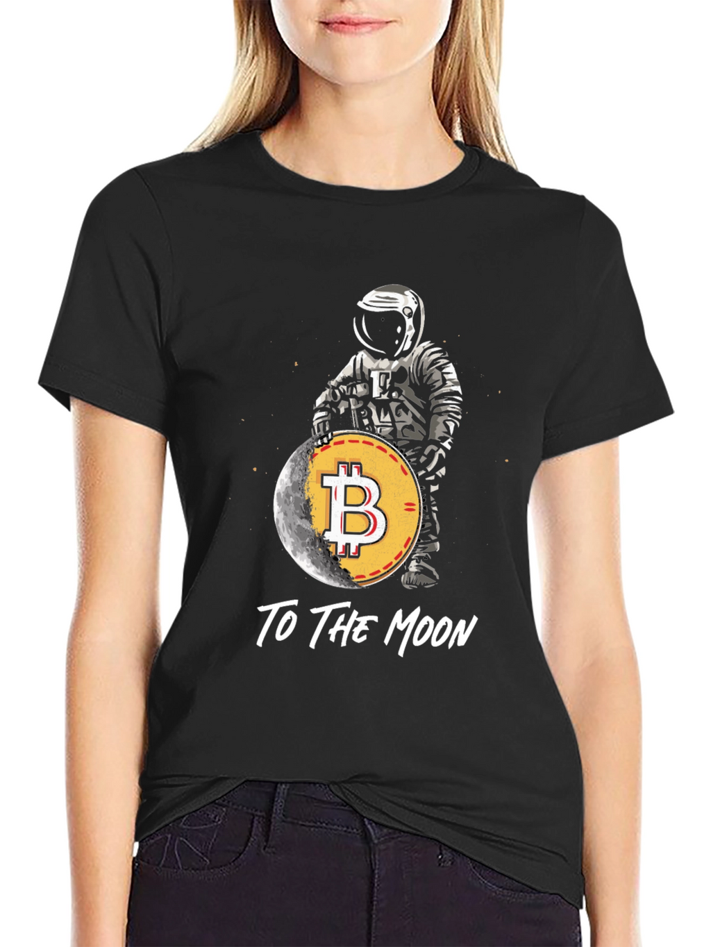 Bitcoin To The Moon Graphic T-Shirt