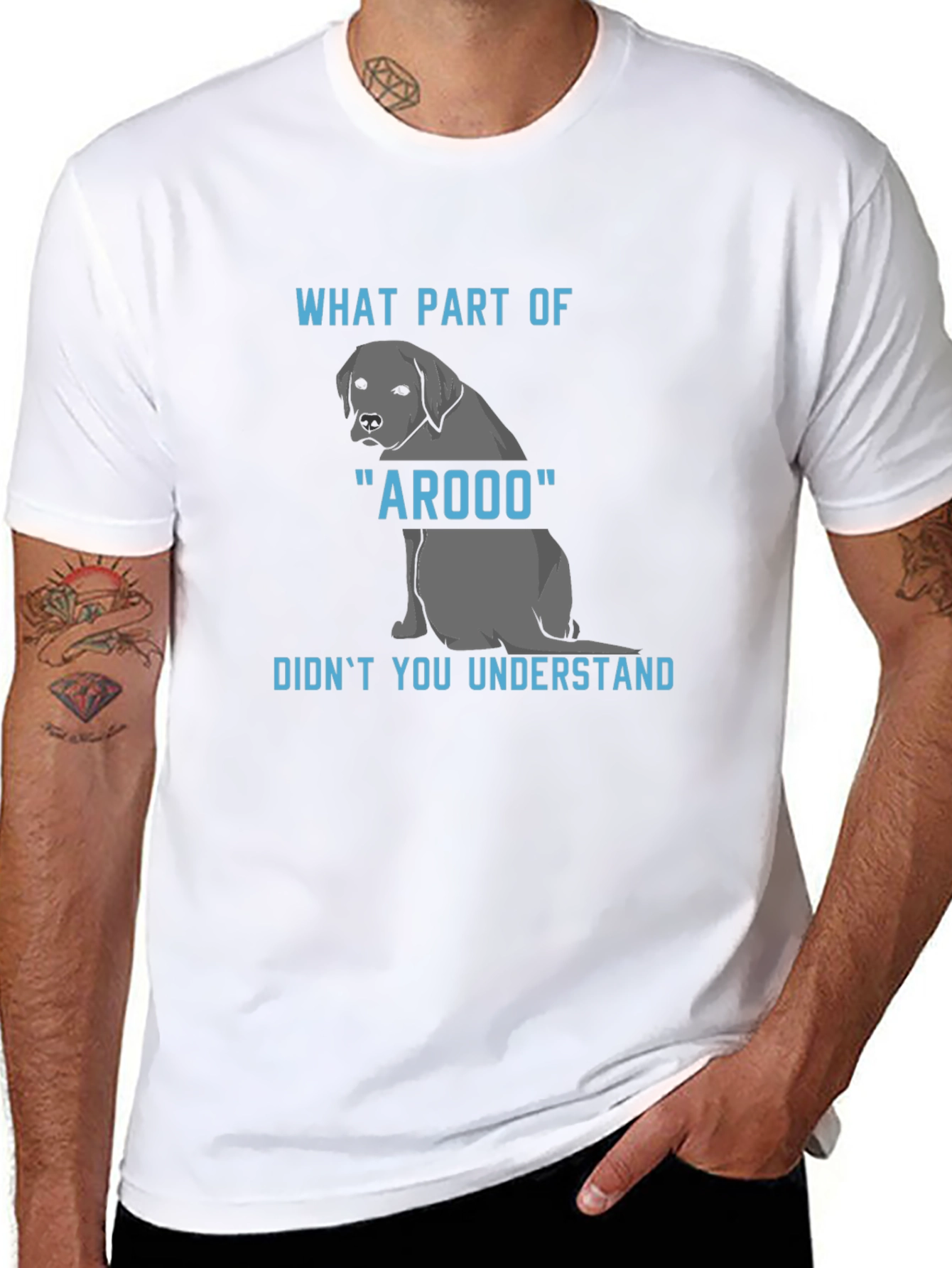 Arooo Dog T-Shirt: Funny Canine Humor Tee