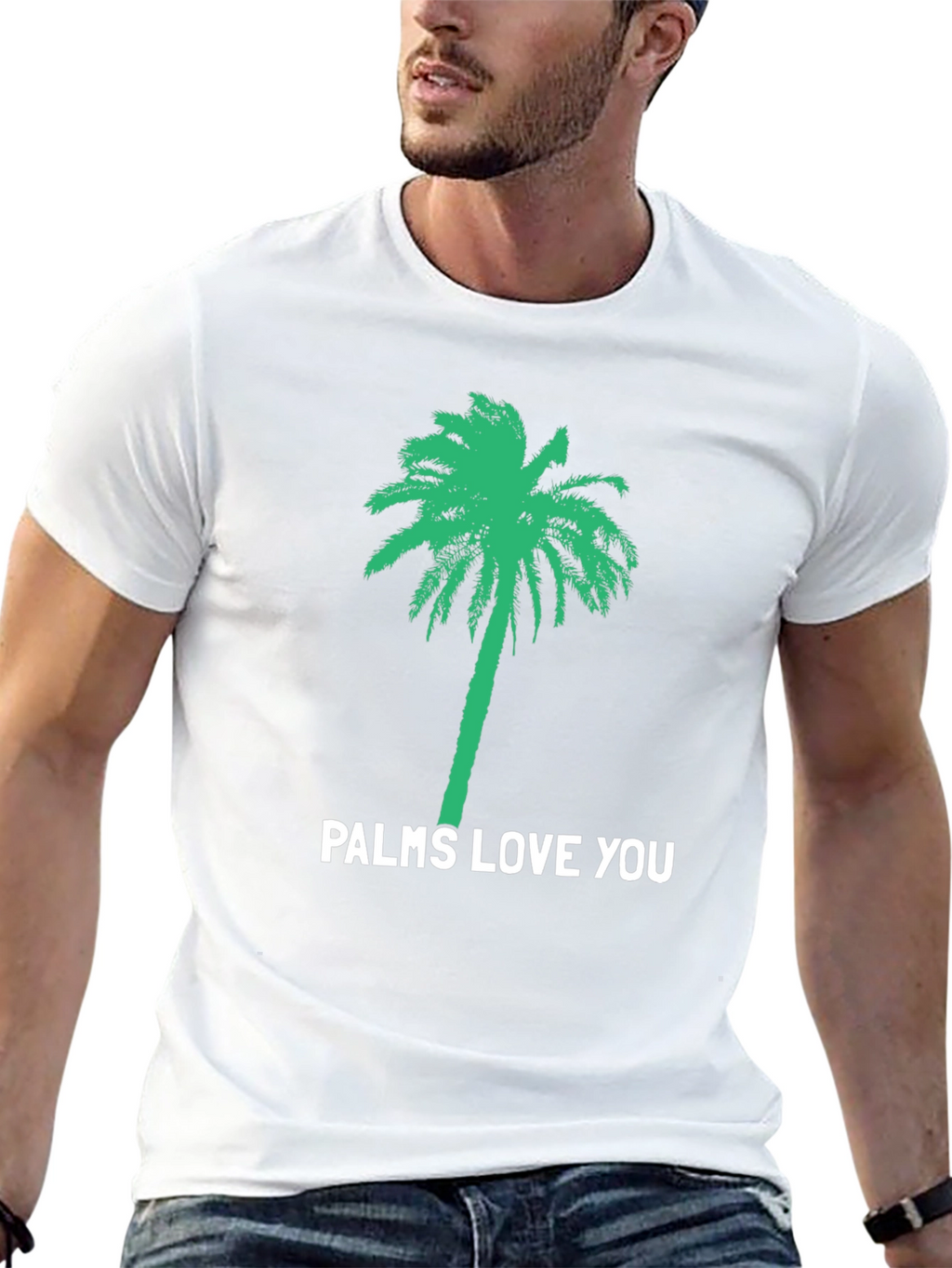 Palms Love You Black Graphic Tee