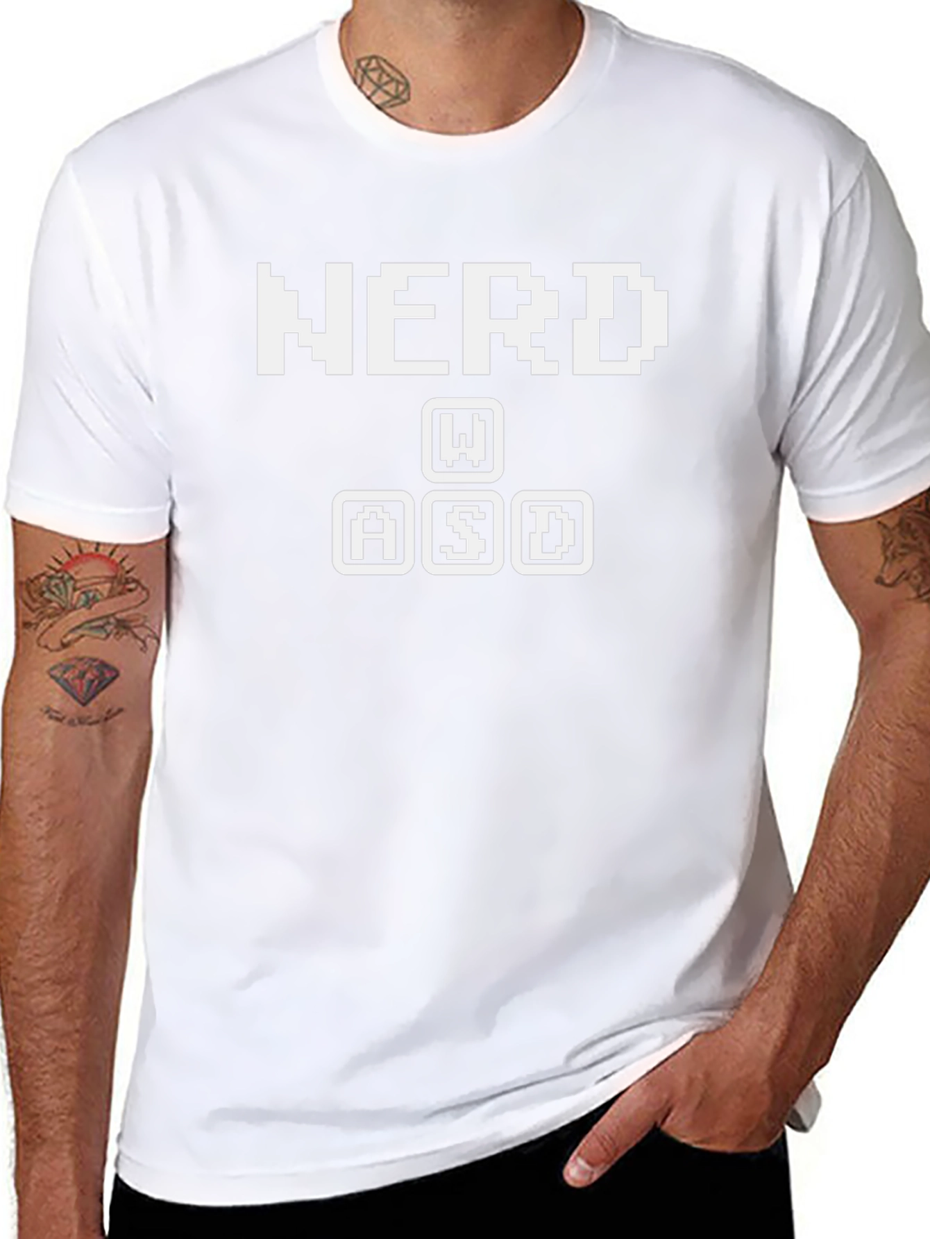 Nerd WASD Gaming T-Shirt - Black