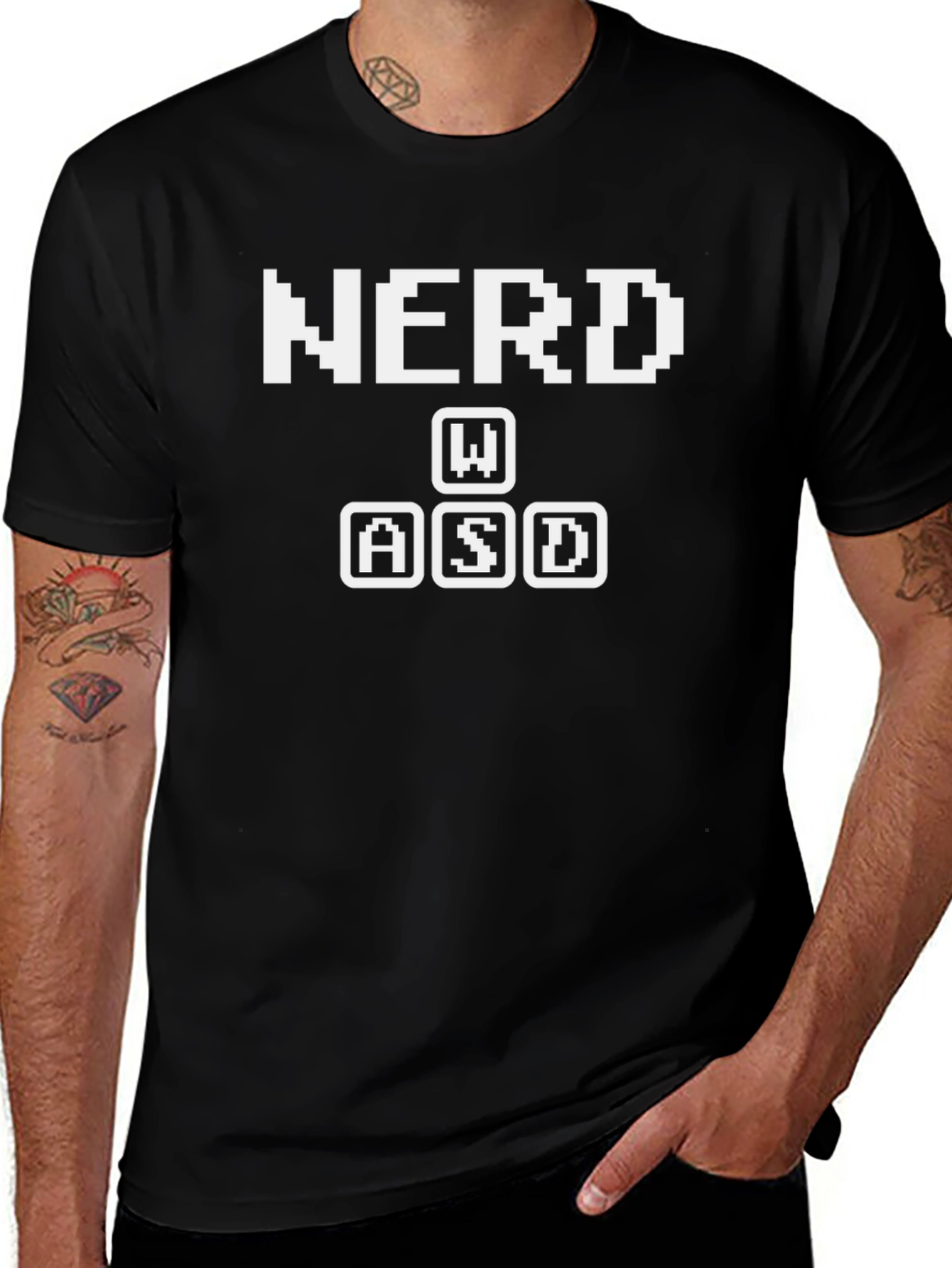 Nerd WASD Gaming T-Shirt - Black