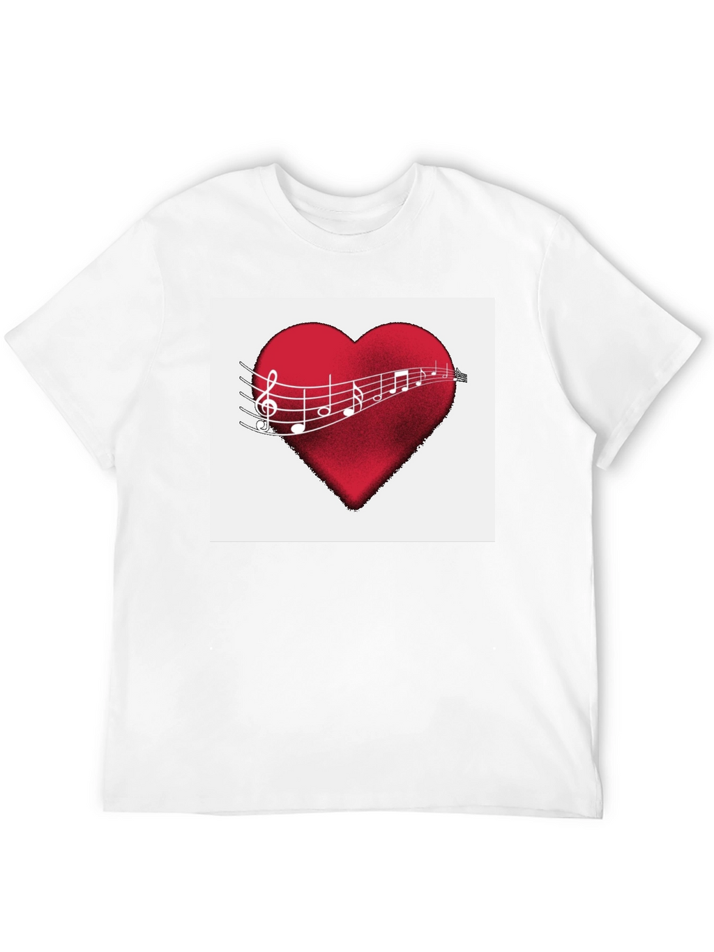 Musical Heartbeat T-Shirt - Black Cotton Tee