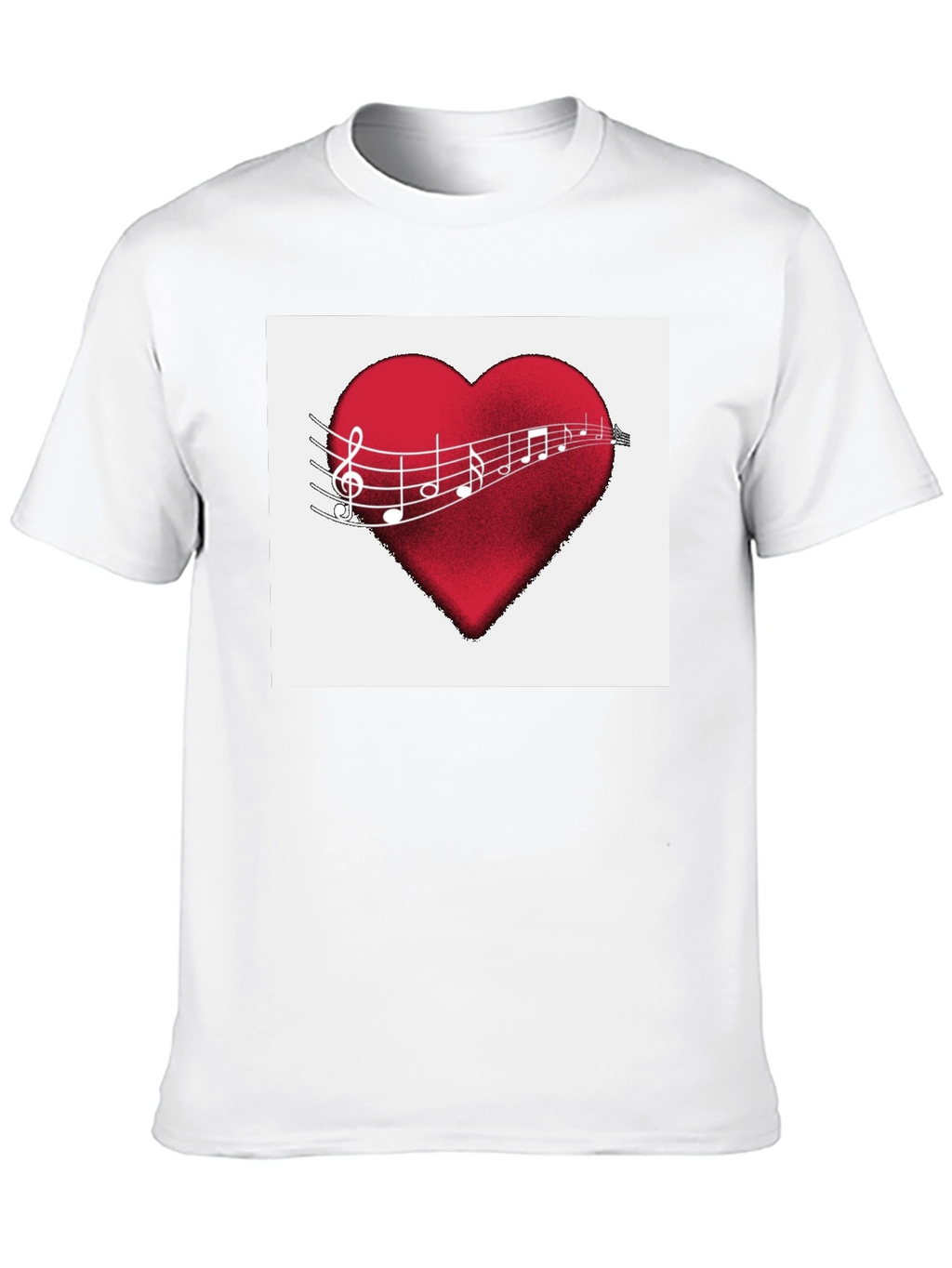 Musical Heartbeat T-Shirt - Black Cotton Tee