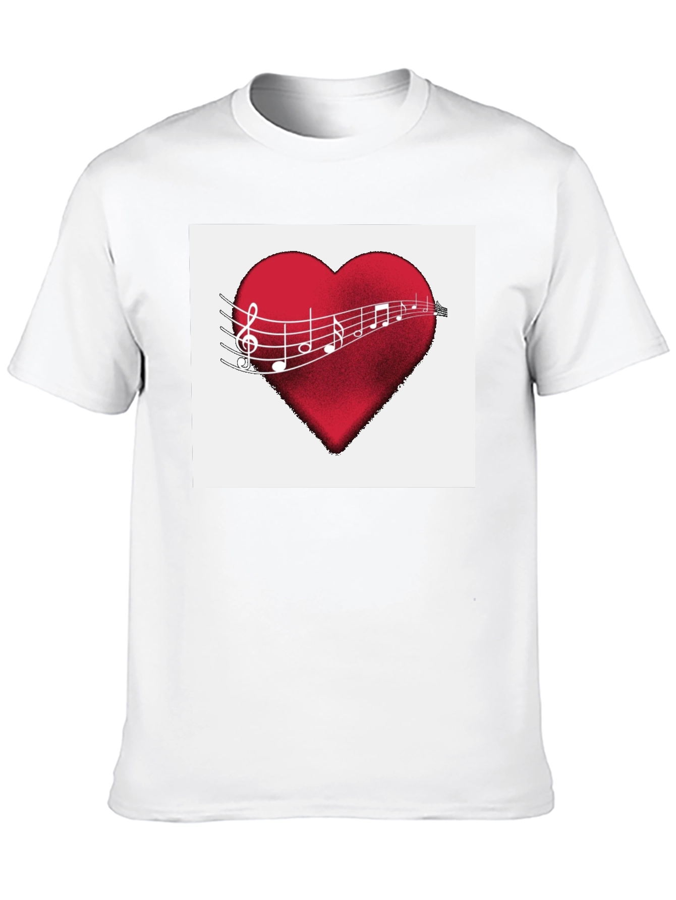 Musical Heartbeat T-Shirt - Black Cotton Tee