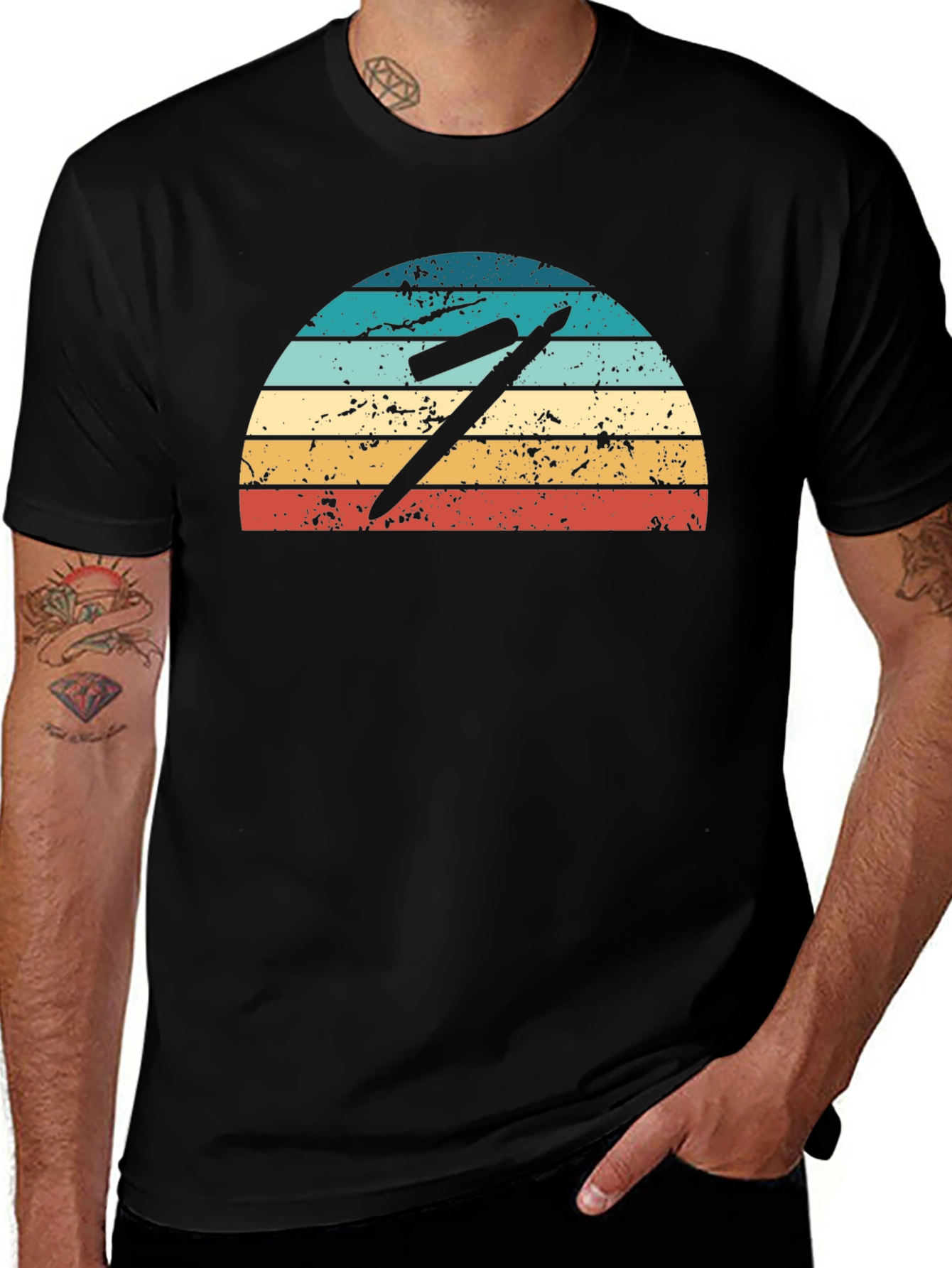 Retro Drummer T-Shirt - Vintage Music Lover Tee