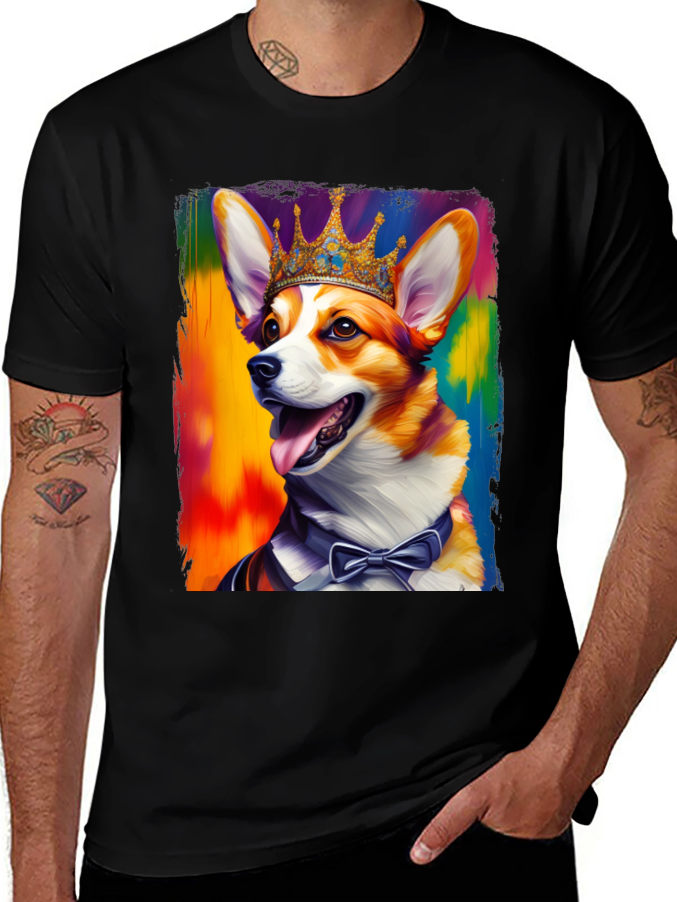 Corgi King Graphic Tee - Stylish & Unique Design
