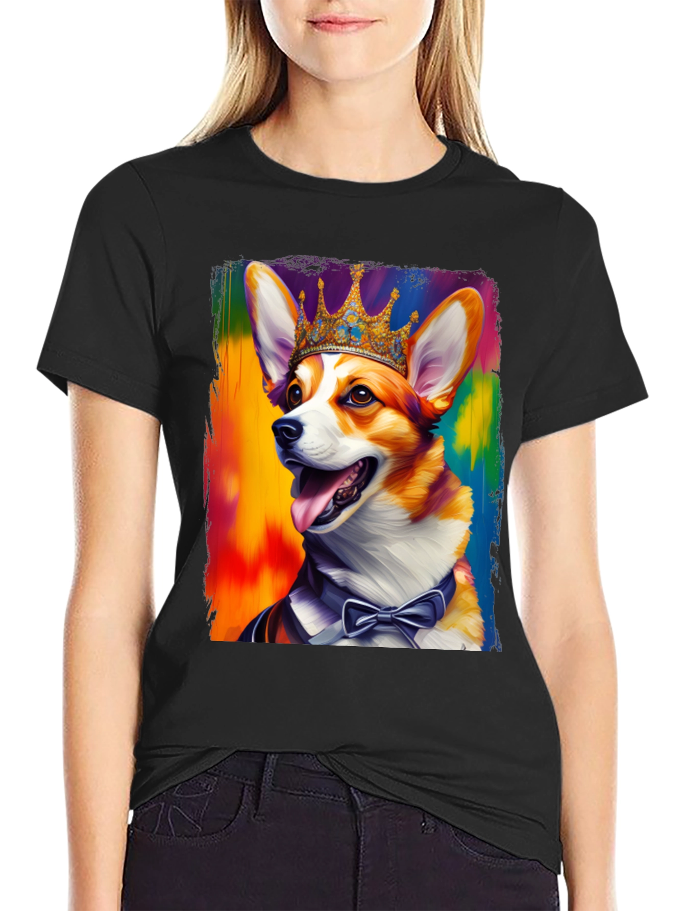 Corgi King Graphic Tee - Stylish & Unique Design