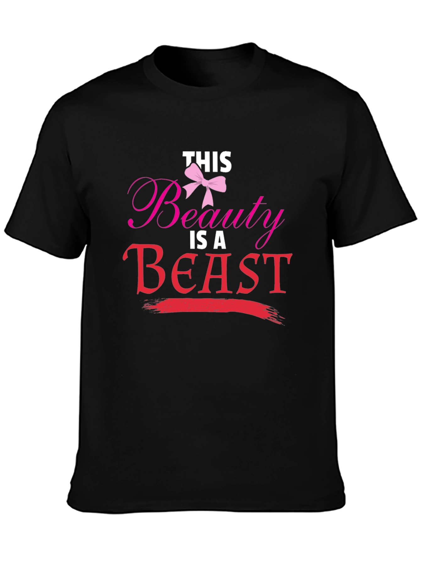Beauty and Beast Graphic Tee - Unisex Black Cotton Shirt