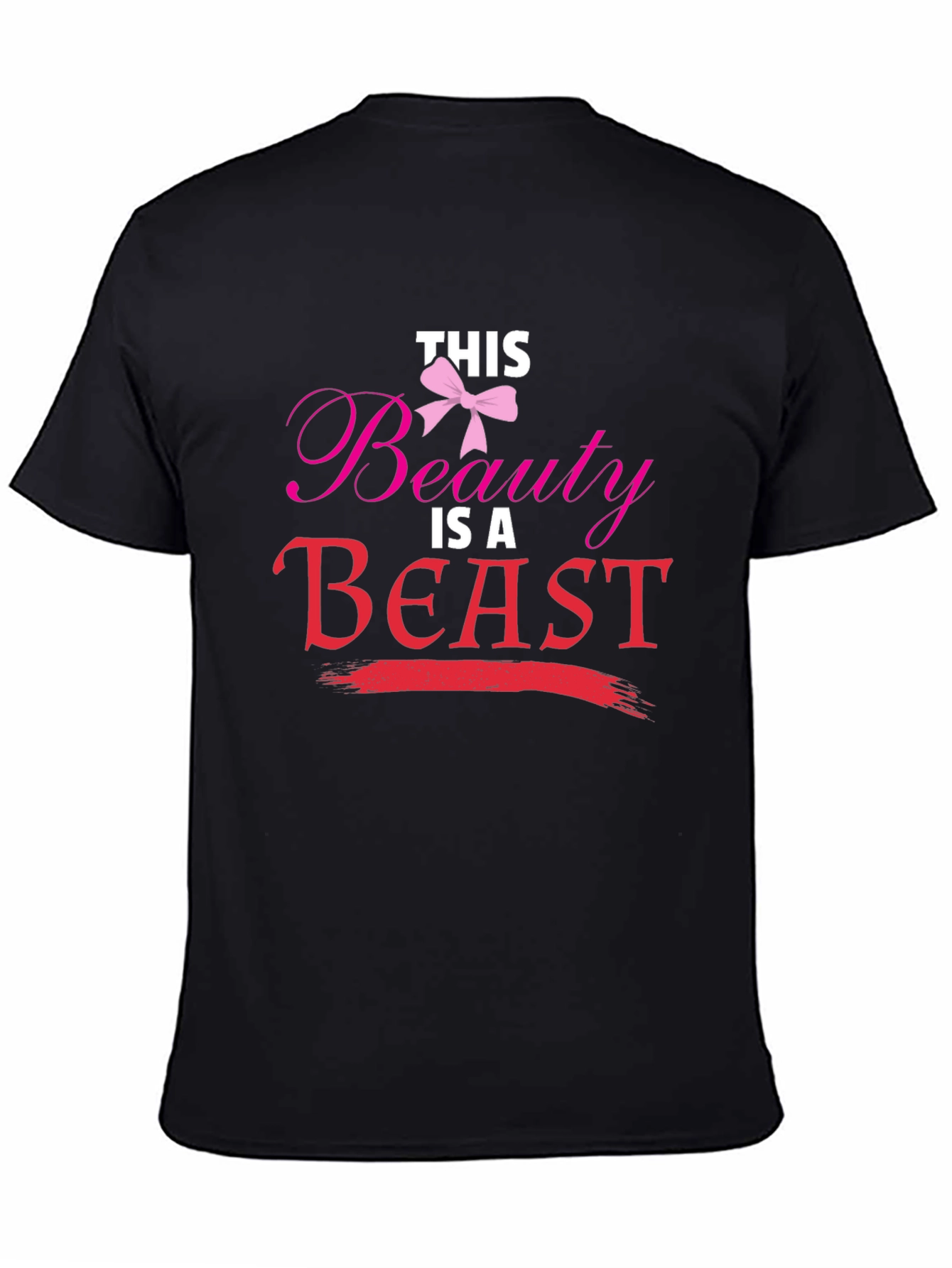 Beauty and Beast Graphic Tee - Unisex Black Cotton Shirt