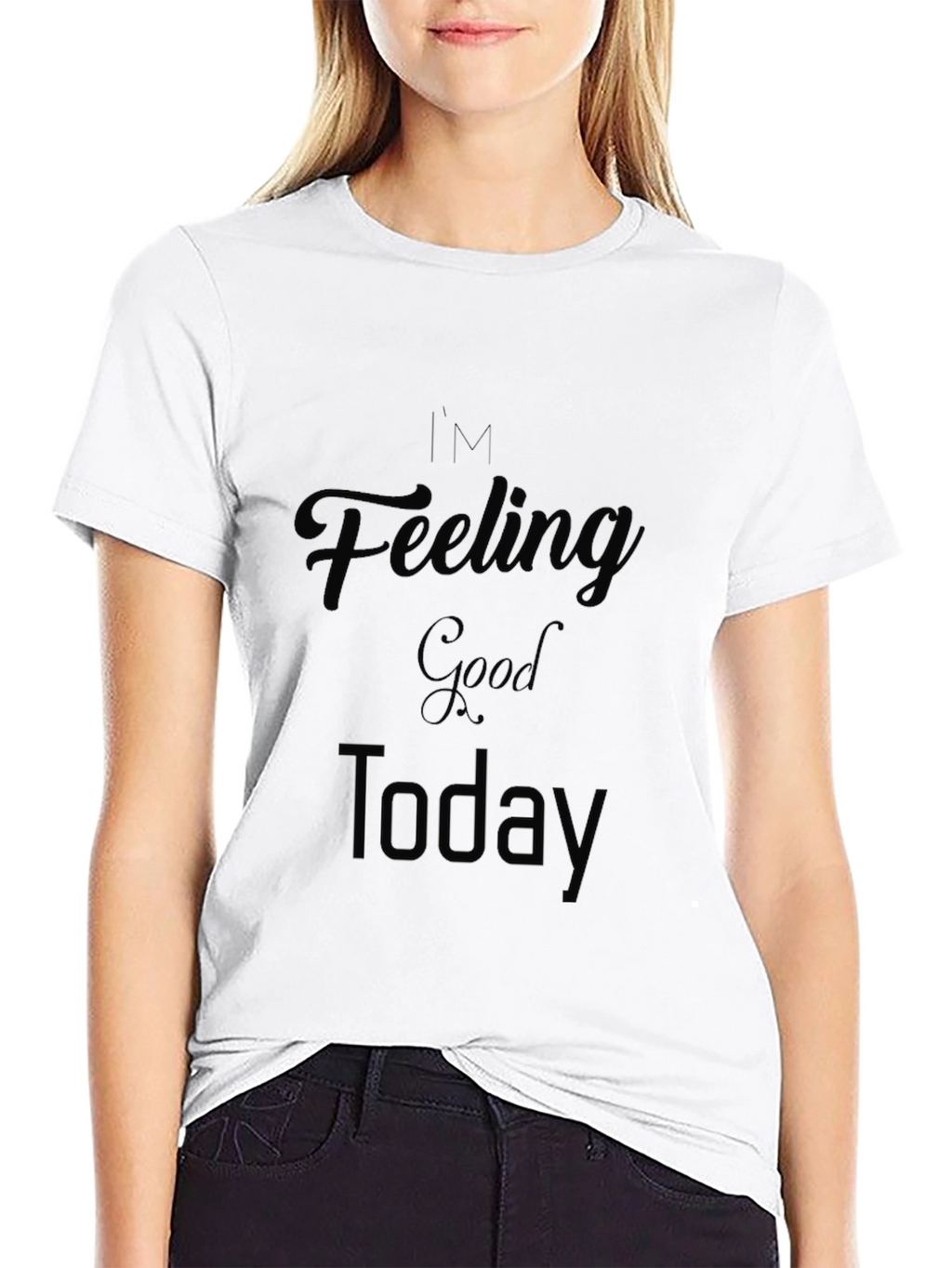 Feeling Good Today Graphic Tee - Black