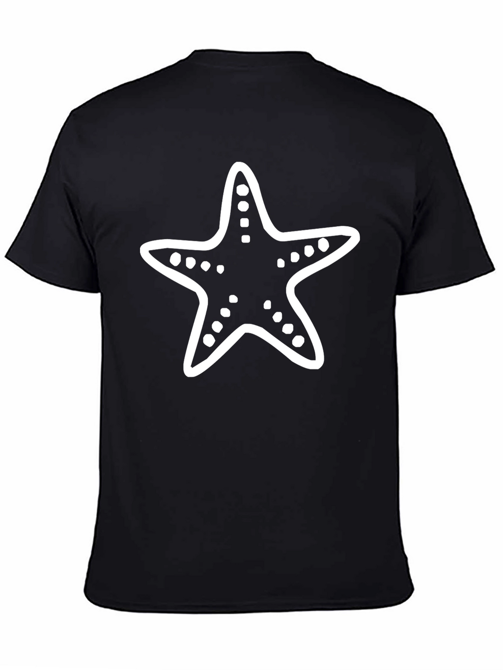 Starfish Graphic Tee - Casual Black T-Shirt