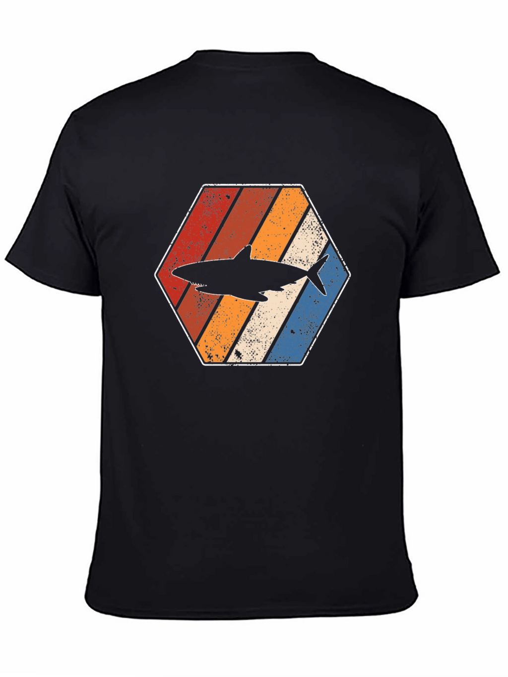 Retro Shark Hexagon Graphic Tee