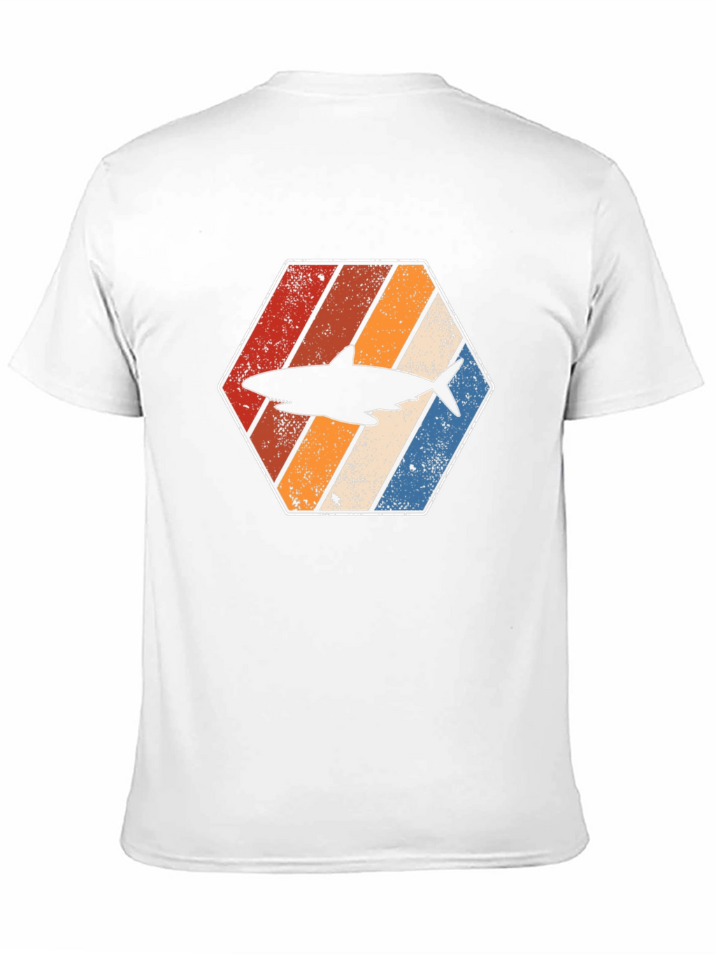 Retro Shark Hexagon Graphic Tee