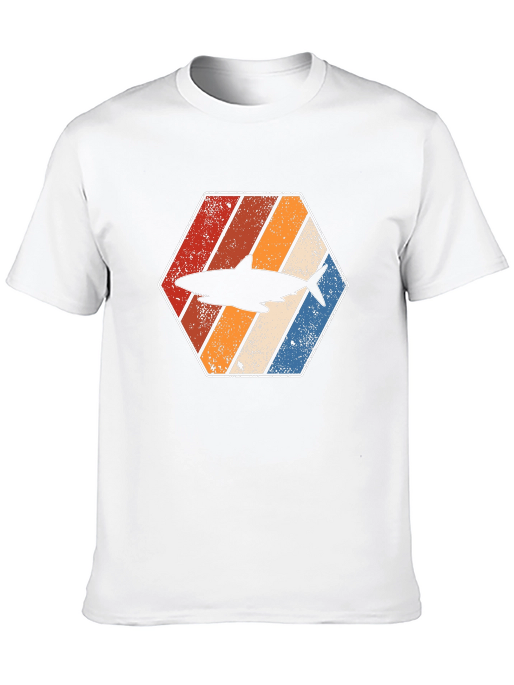 Retro Shark Hexagon Graphic Tee