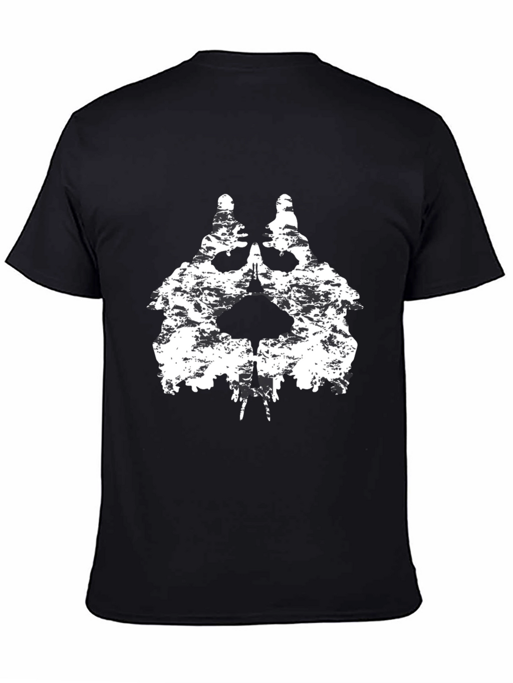 Grunge Skull Graphic Black T-Shirt
