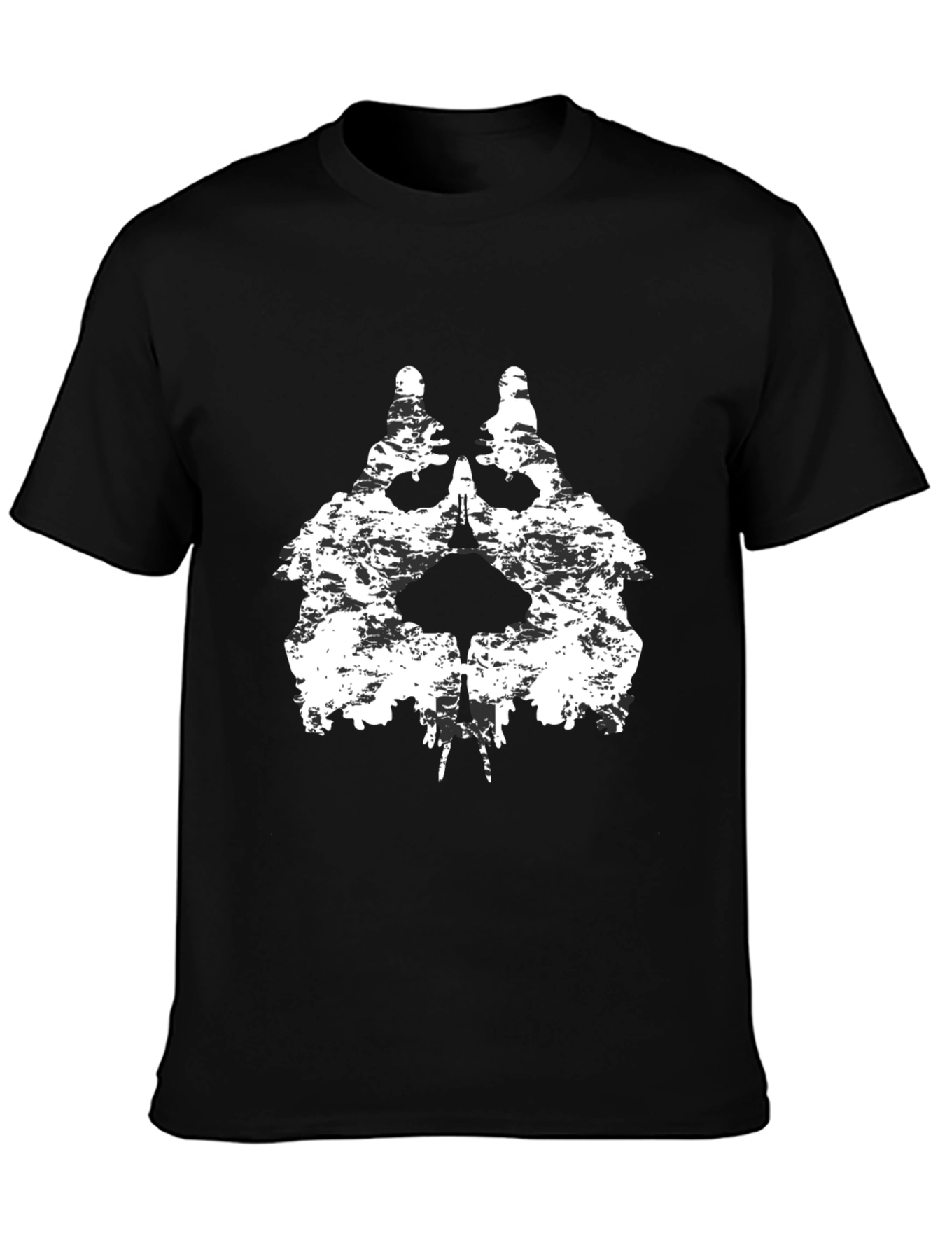 Grunge Skull Graphic Black T-Shirt