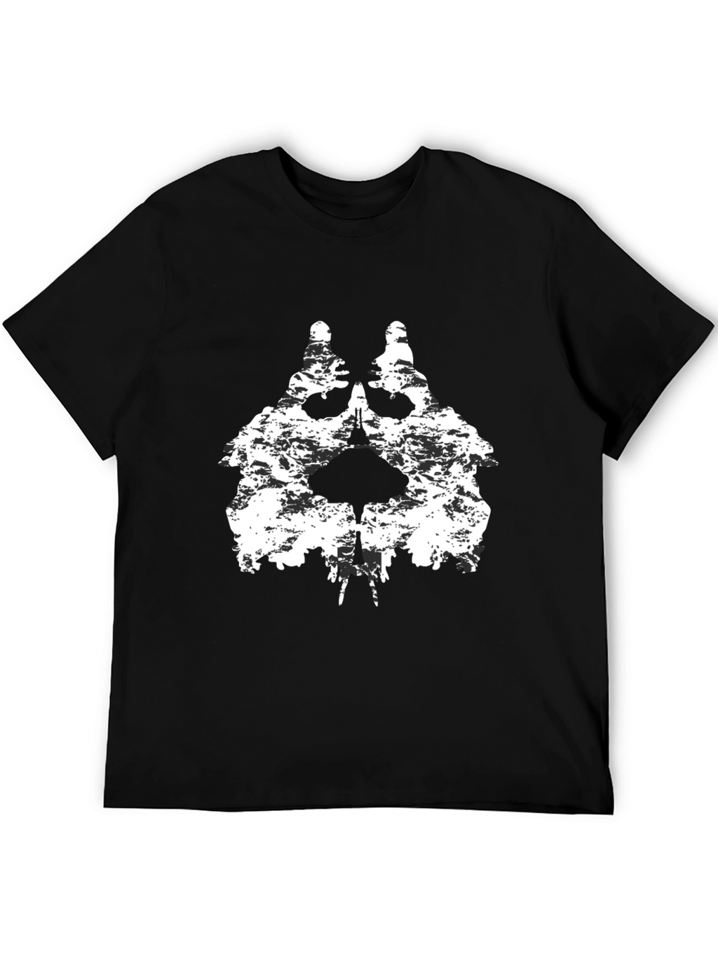 Grunge Skull Graphic Black T-Shirt