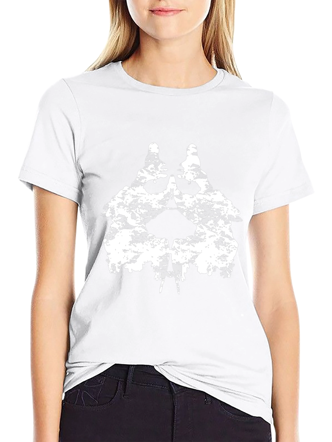 Grunge Skull Graphic Black T-Shirt