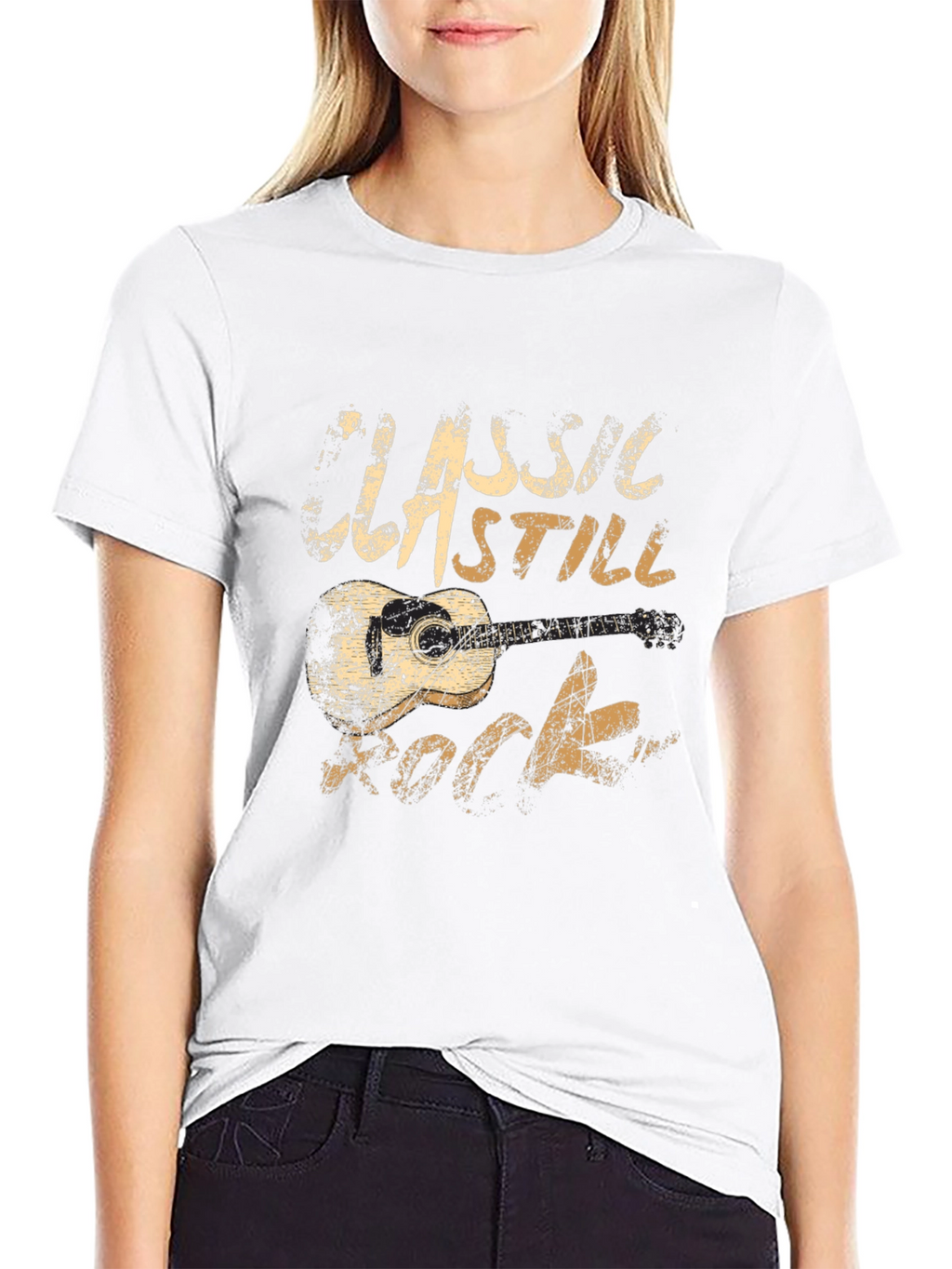 Classic Still Rock Guitar Graphic T-Shirt