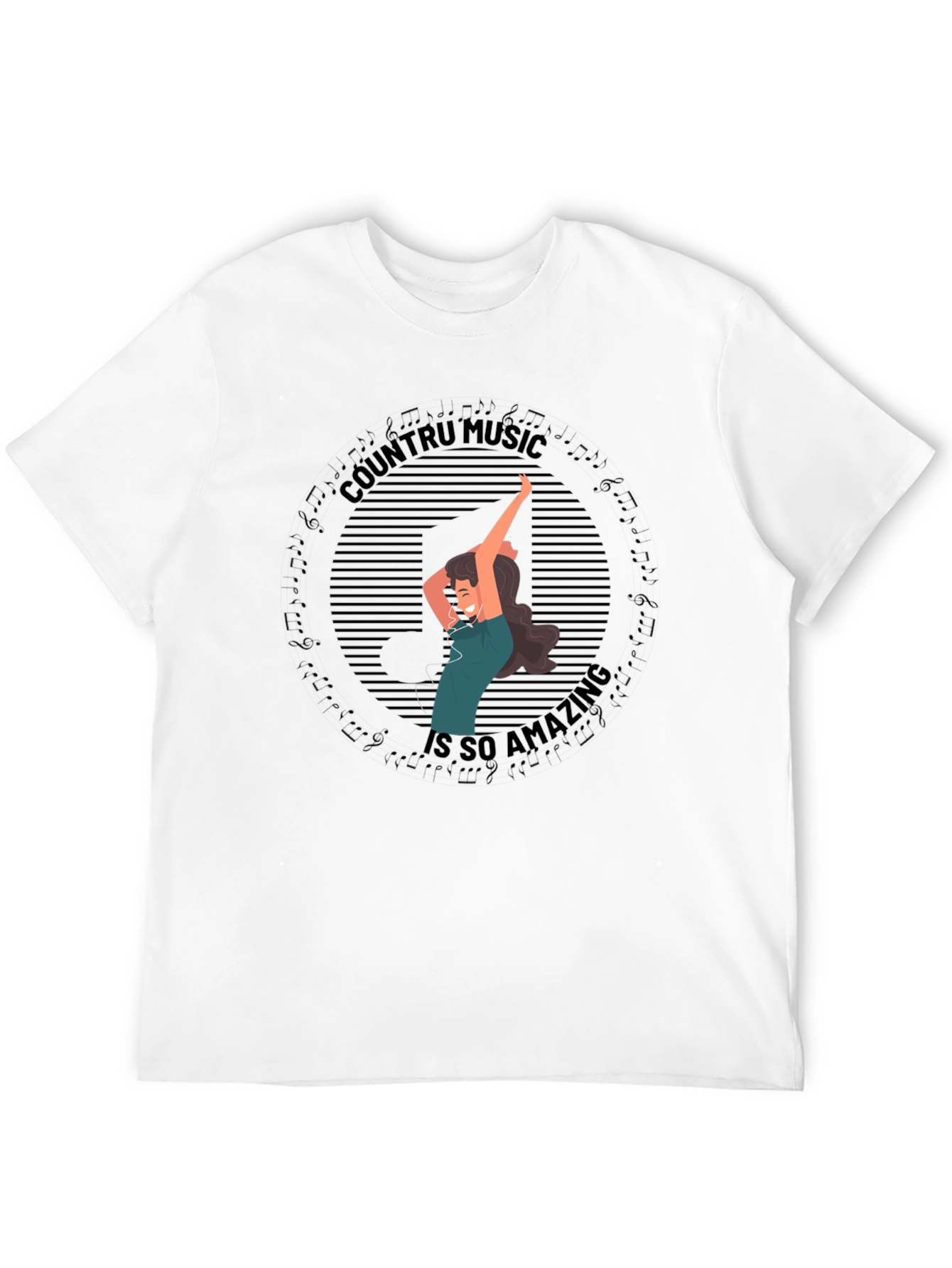 Country Music T-Shirt - Black Tee