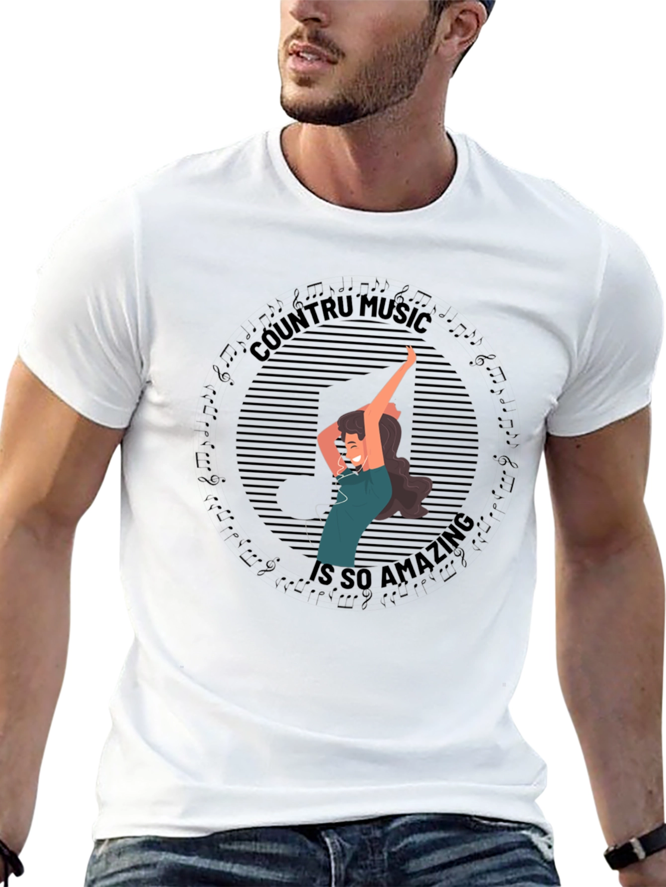 Country Music T-Shirt - Black Tee