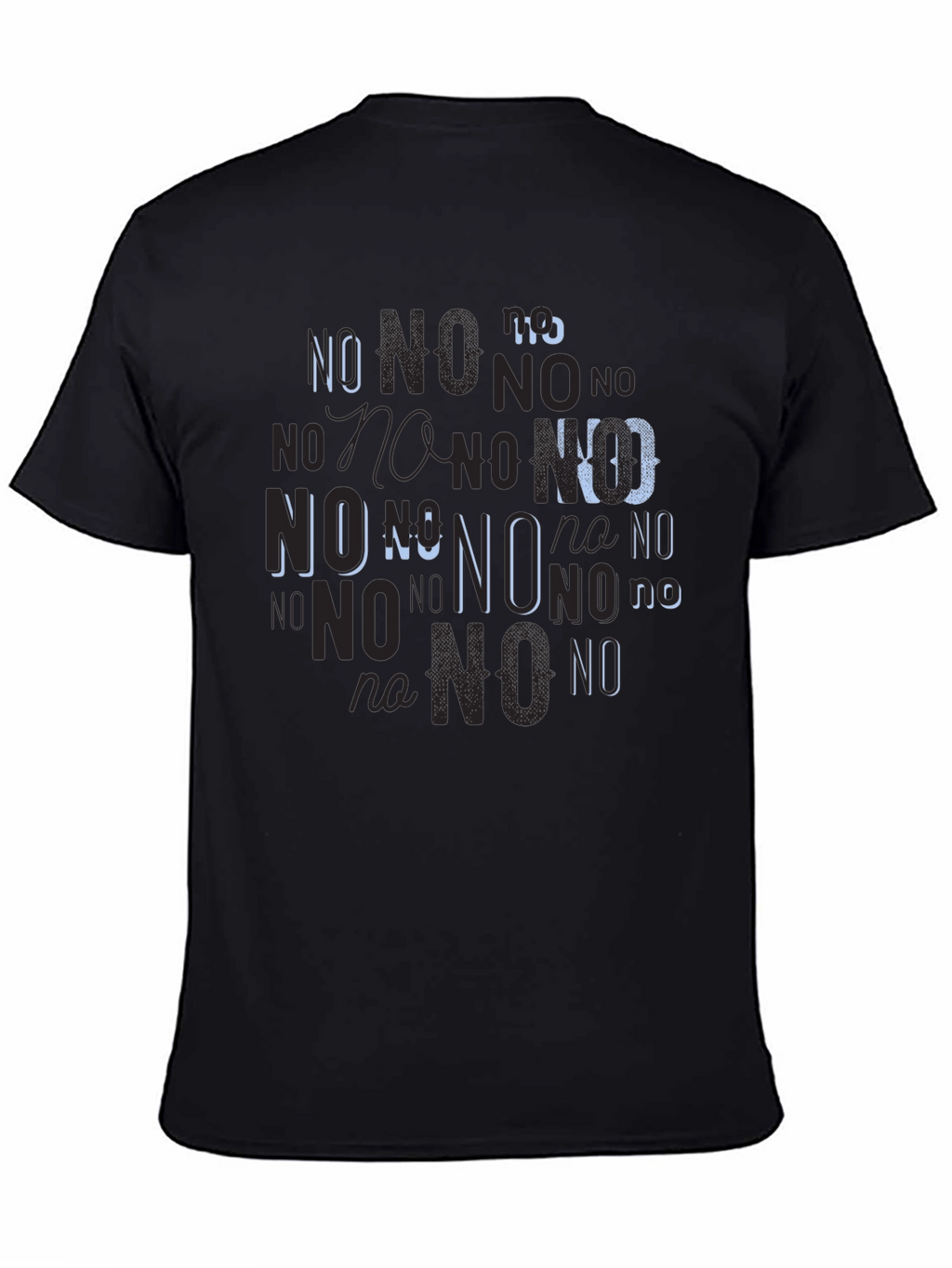 Statement Tee: No Graphic Print Black T-Shirt
