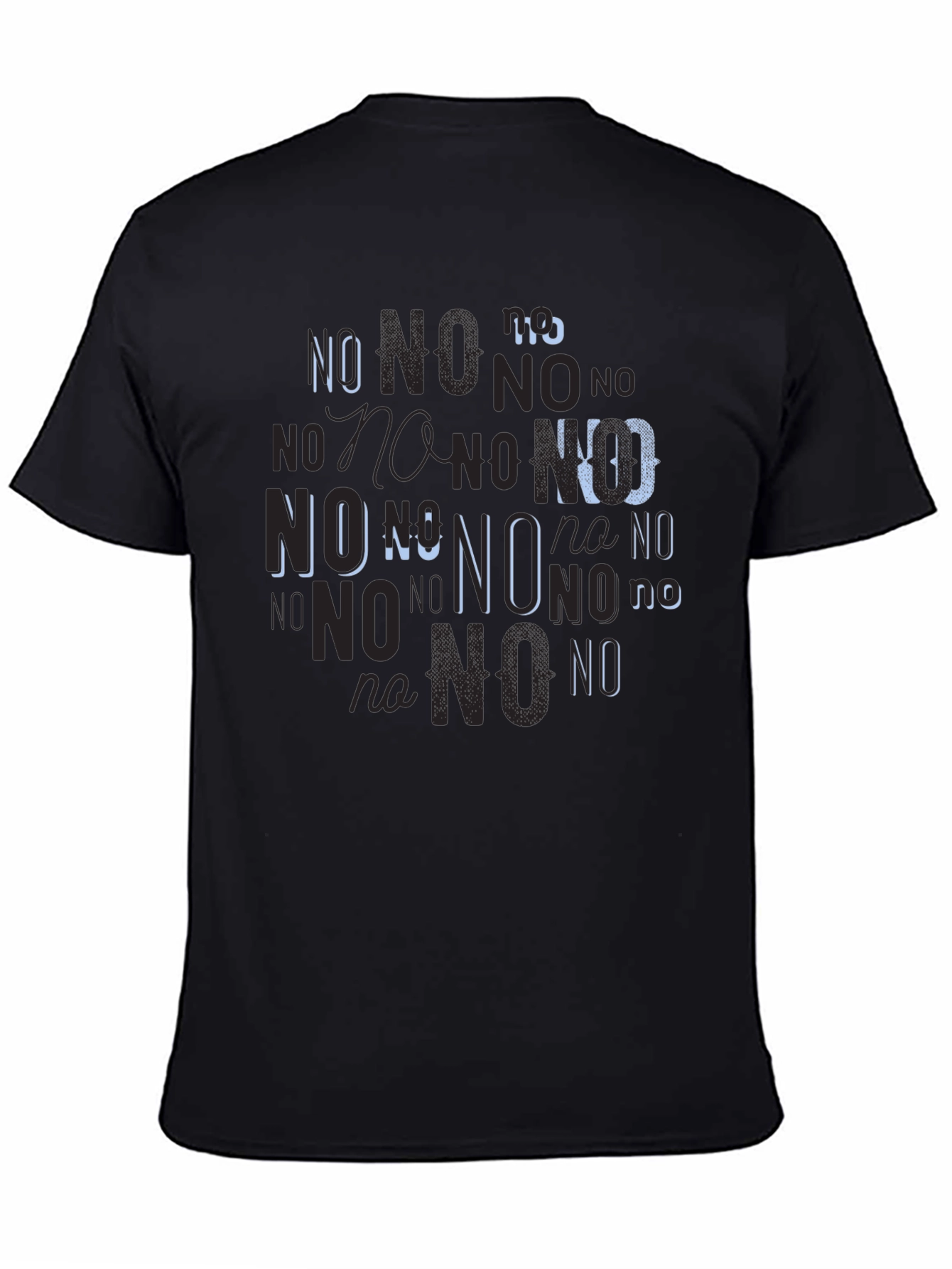 Statement Tee: No Graphic Print Black T-Shirt